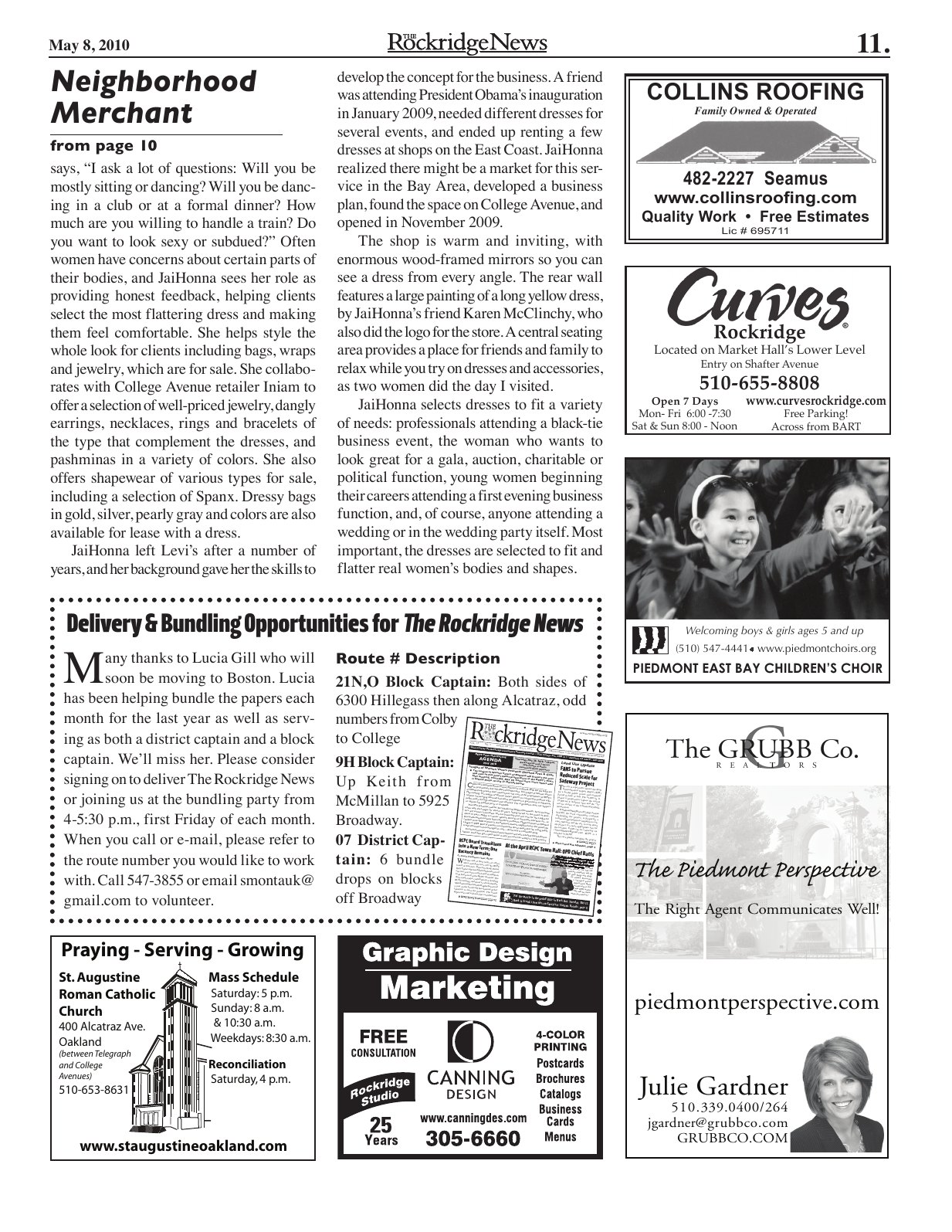Click to zoom in The Rockridge News, May 2010, page 11
