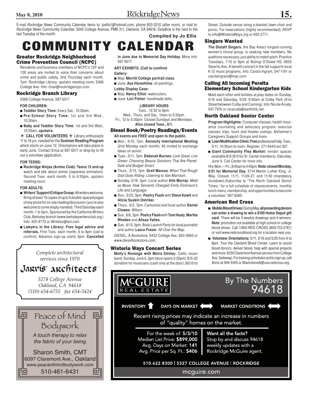 Click to zoom in The Rockridge News, May 2010, page 15