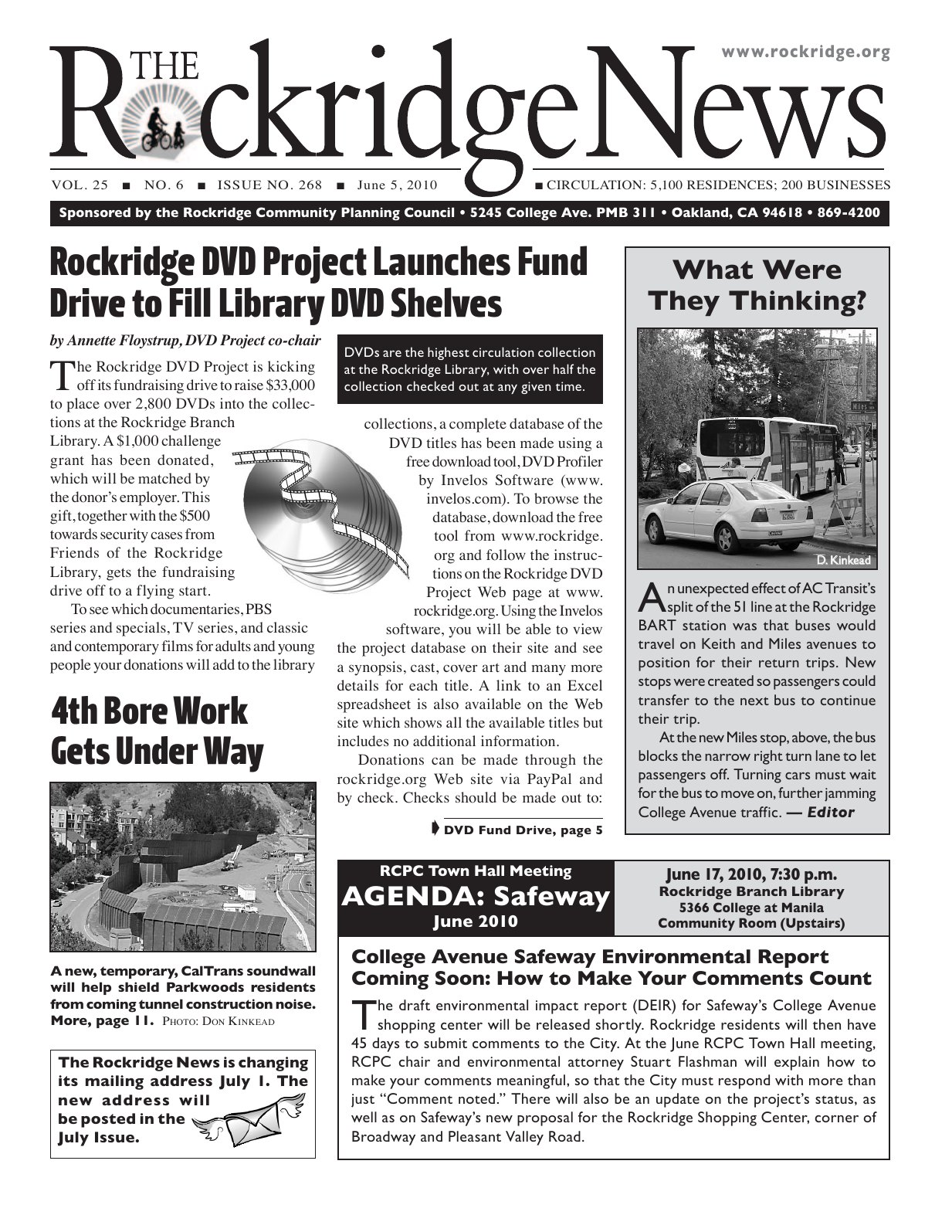 Click to zoom in The Rockridge News, June 2010, page 1