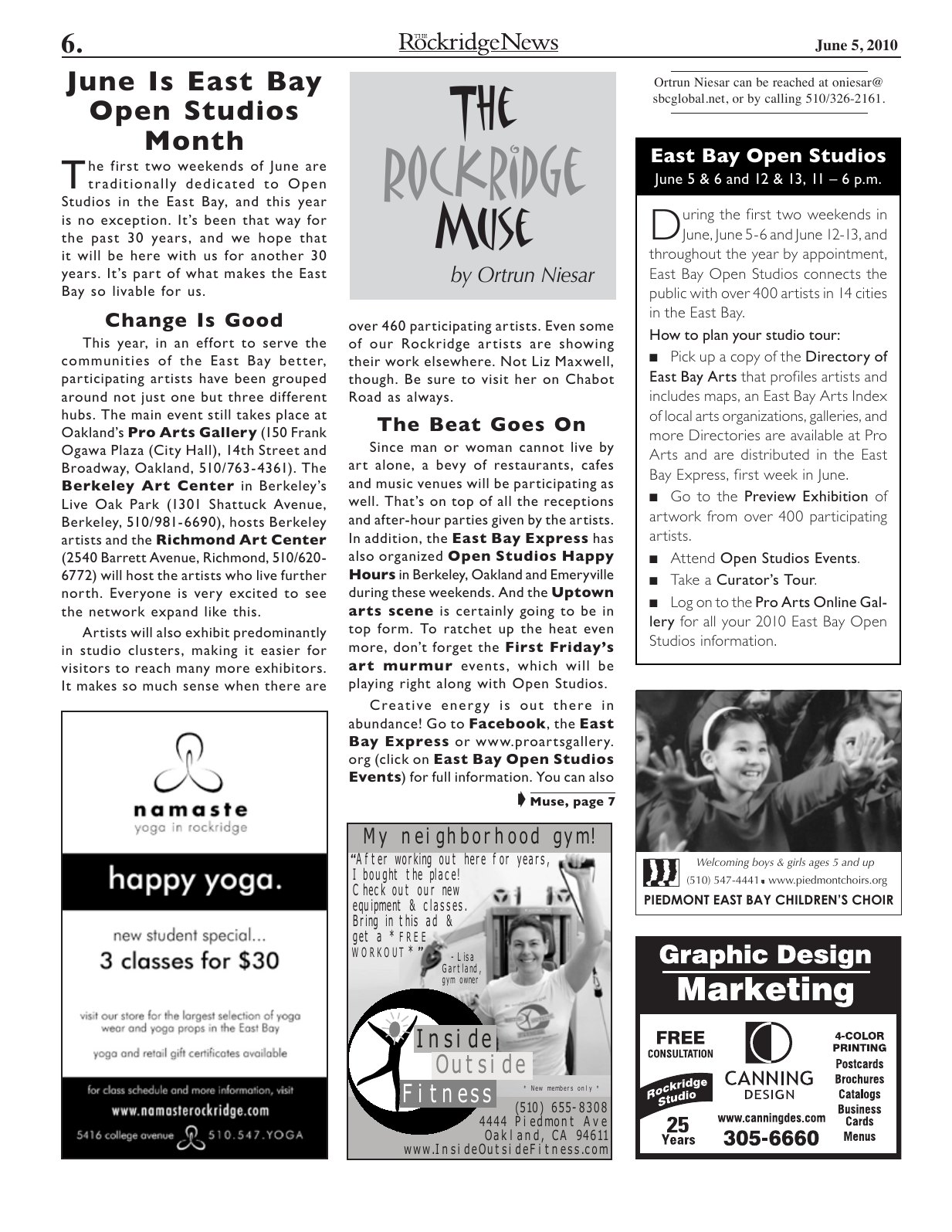 Click to zoom in The Rockridge News, June 2010, page 6
