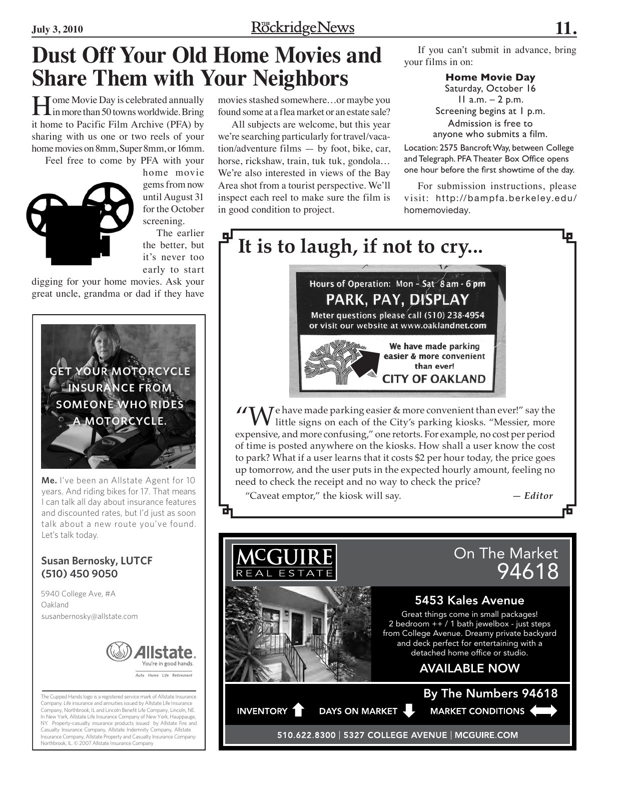 Click to zoom in The Rockridge News, July 2010, page 11