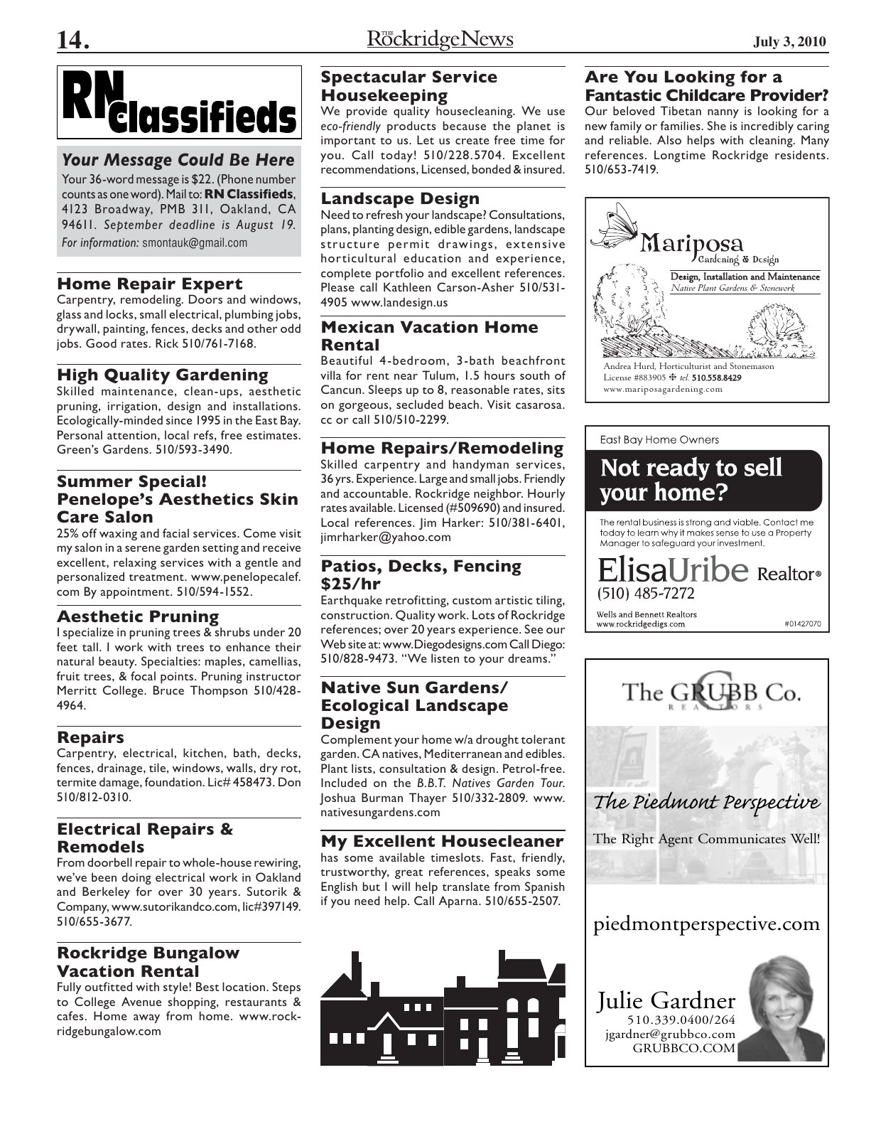 The Rockridge News, July 2010, page 14