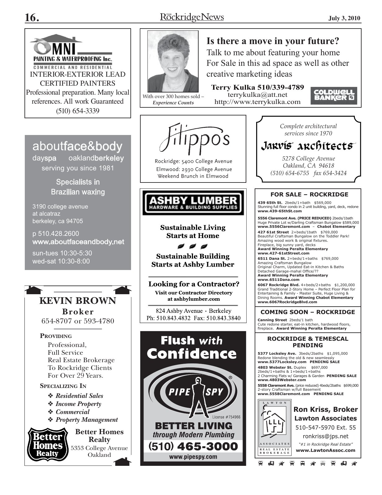 Click to zoom in The Rockridge News, July 2010, page 16