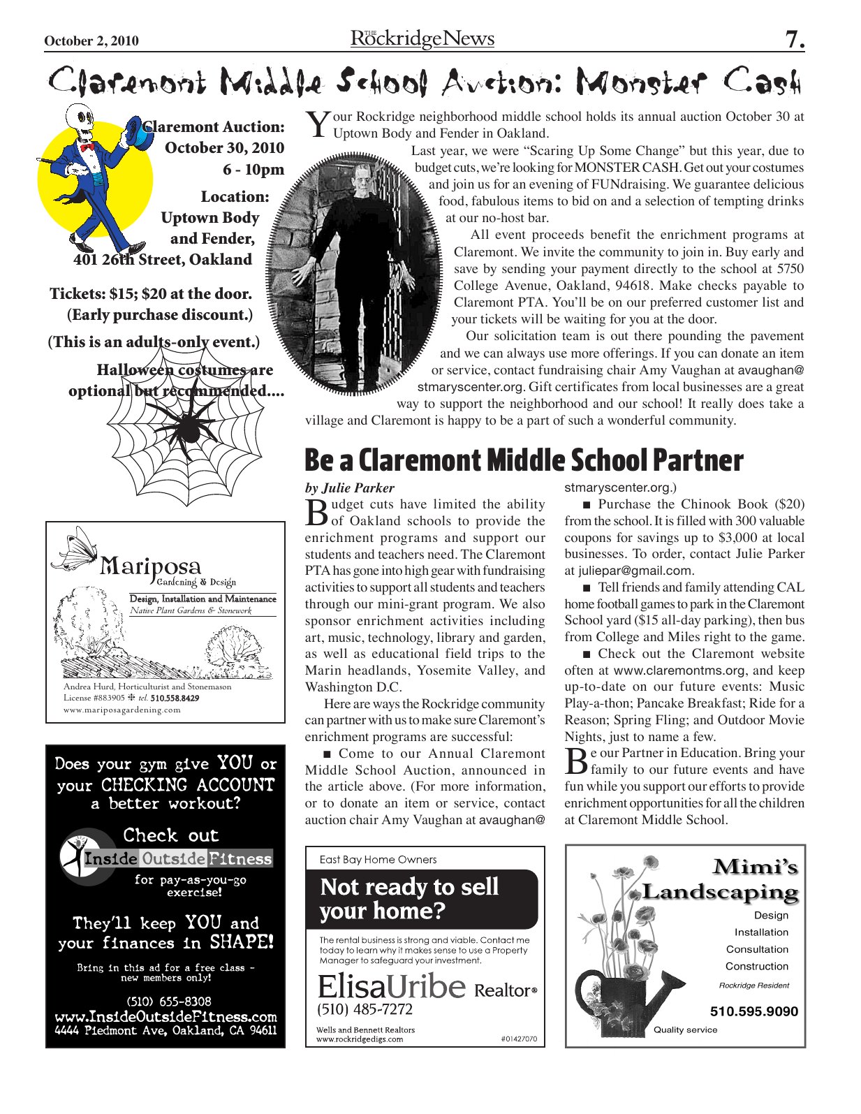 Click to zoom in The Rockridge News, October 2010, page 7