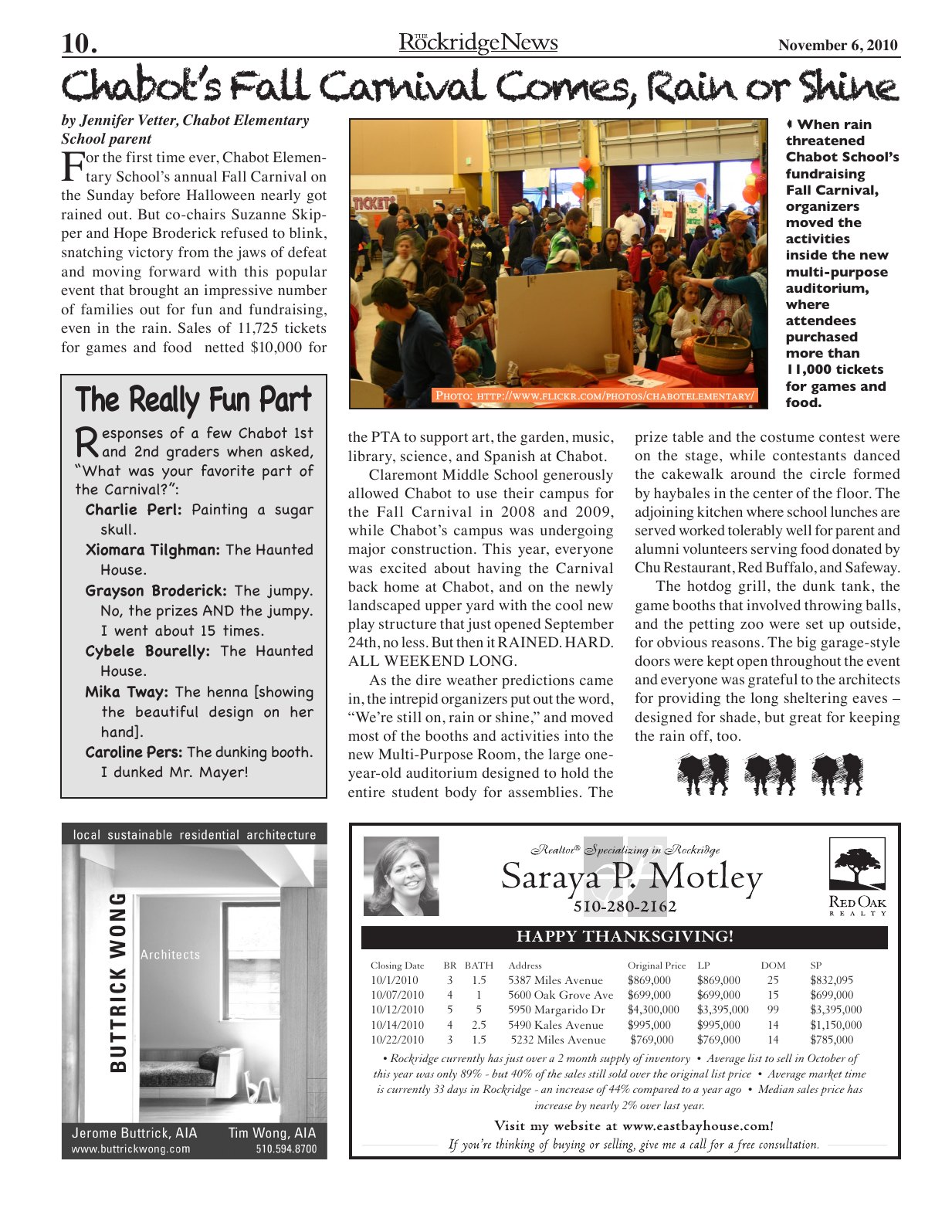 Click to zoom in The Rockridge News, November 2010, page 10