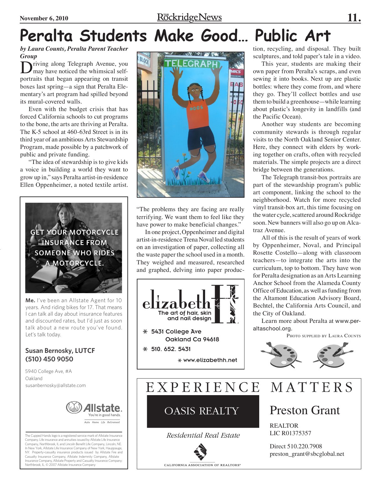 Click to zoom in The Rockridge News, November 2010, page 11