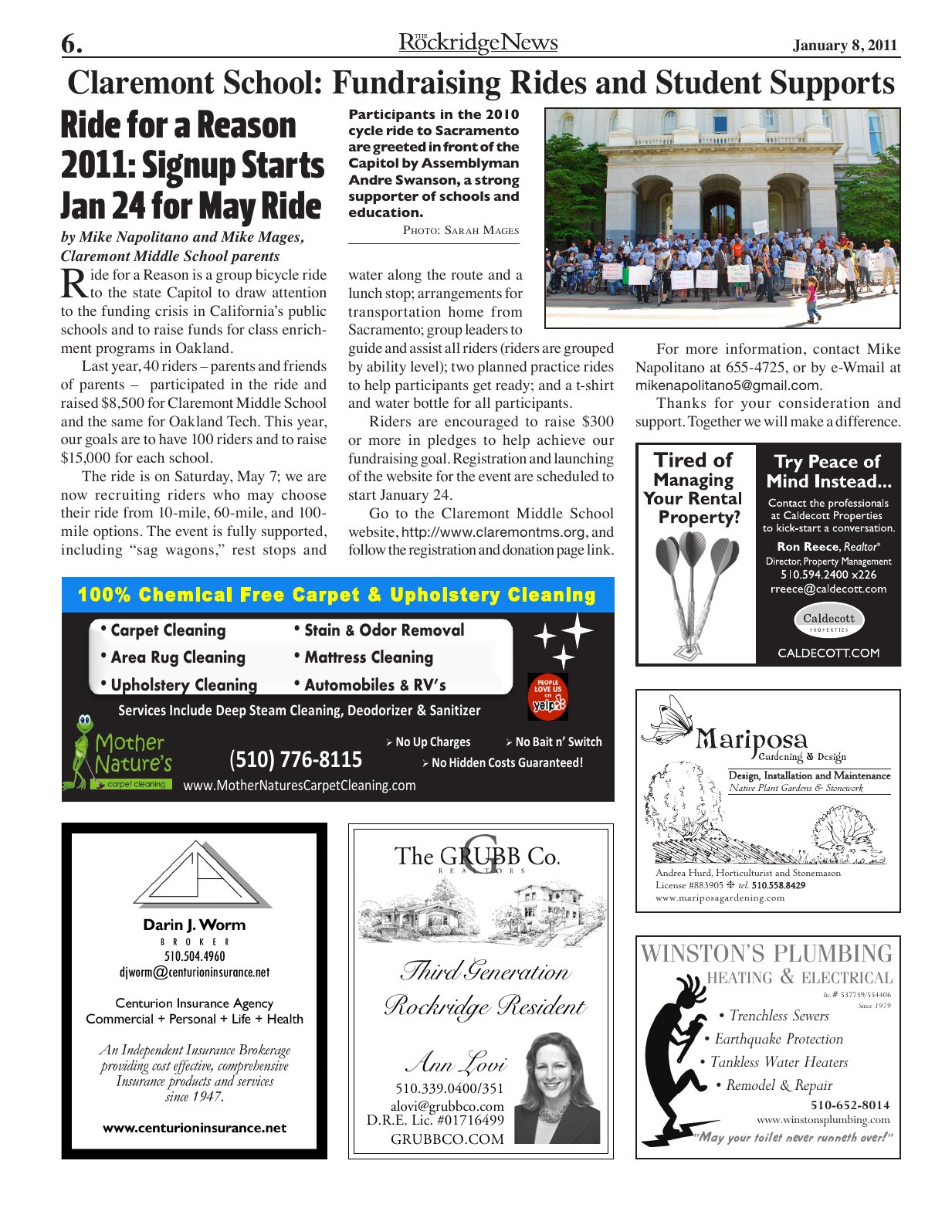 Click to zoom in The Rockridge News, January 2011, page 6