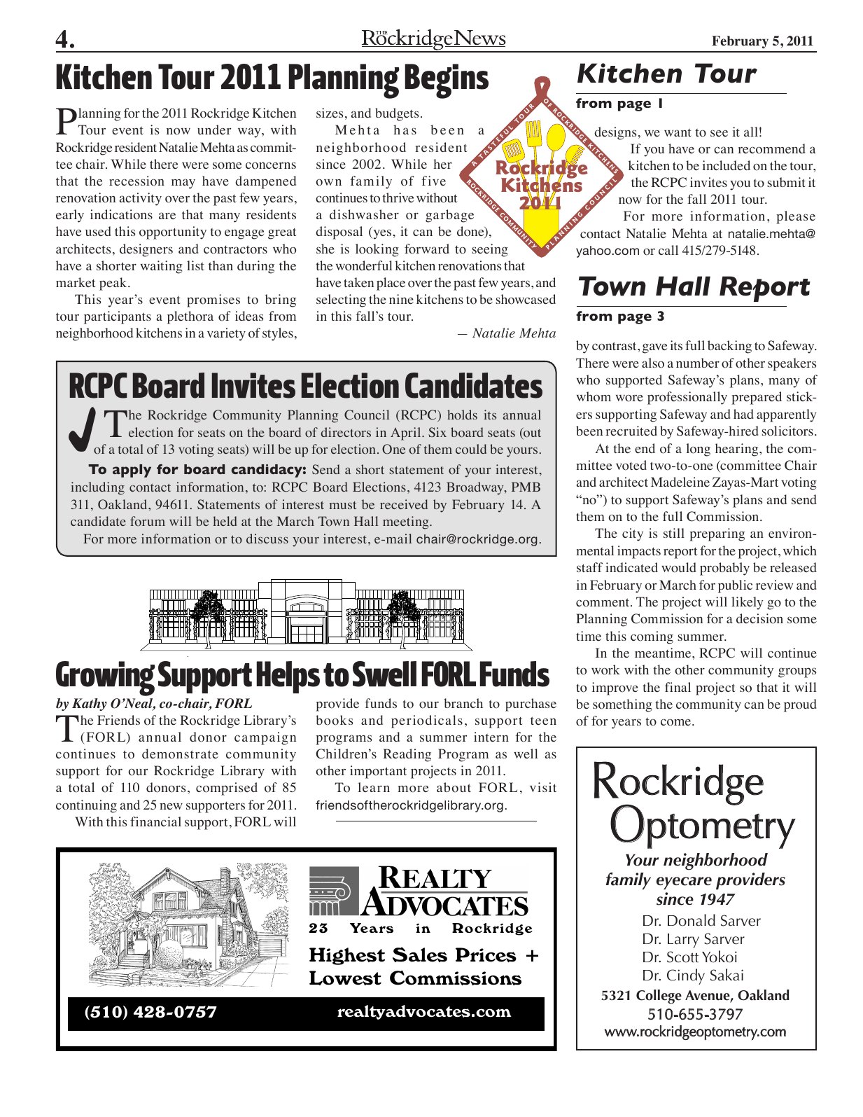 Click to zoom in The Rockridge News, February 2011, page 4