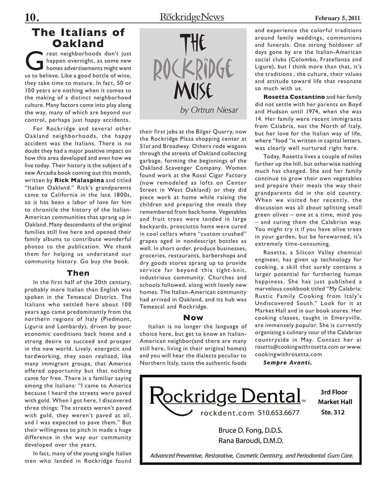 Click to zoom in The Rockridge News, February 2011, page 10