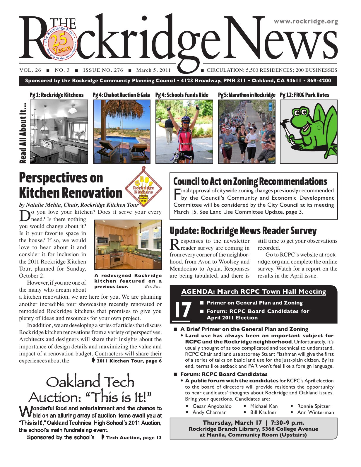 Click to zoom in The Rockridge News, March 2011, page 1