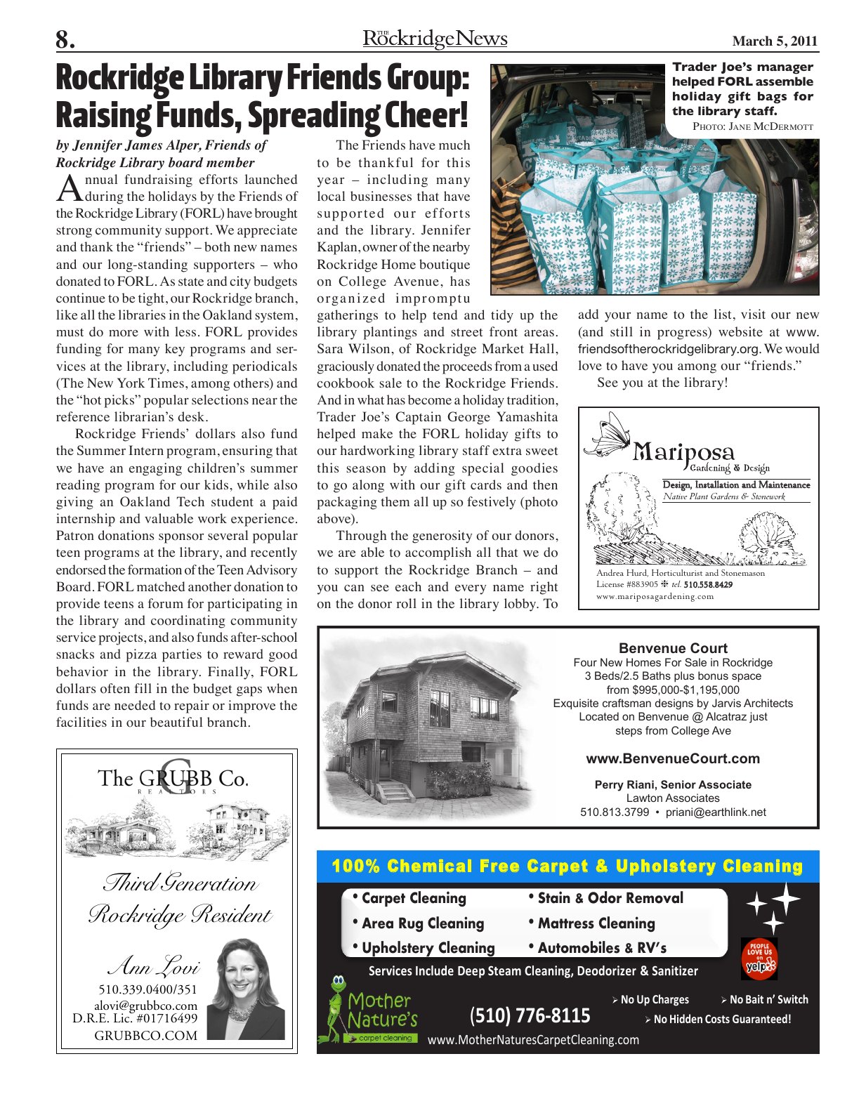 Click to zoom in The Rockridge News, March 2011, page 8