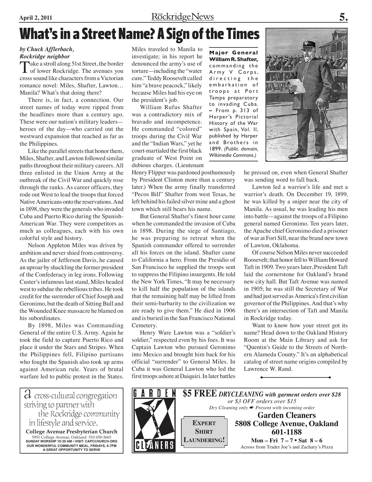 Click to zoom in The Rockridge News, April 2011, page 5