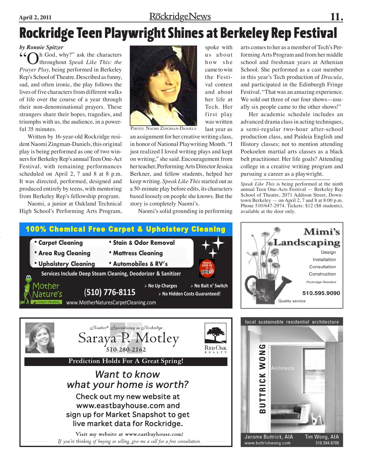 The Rockridge News, April 2011, page 11