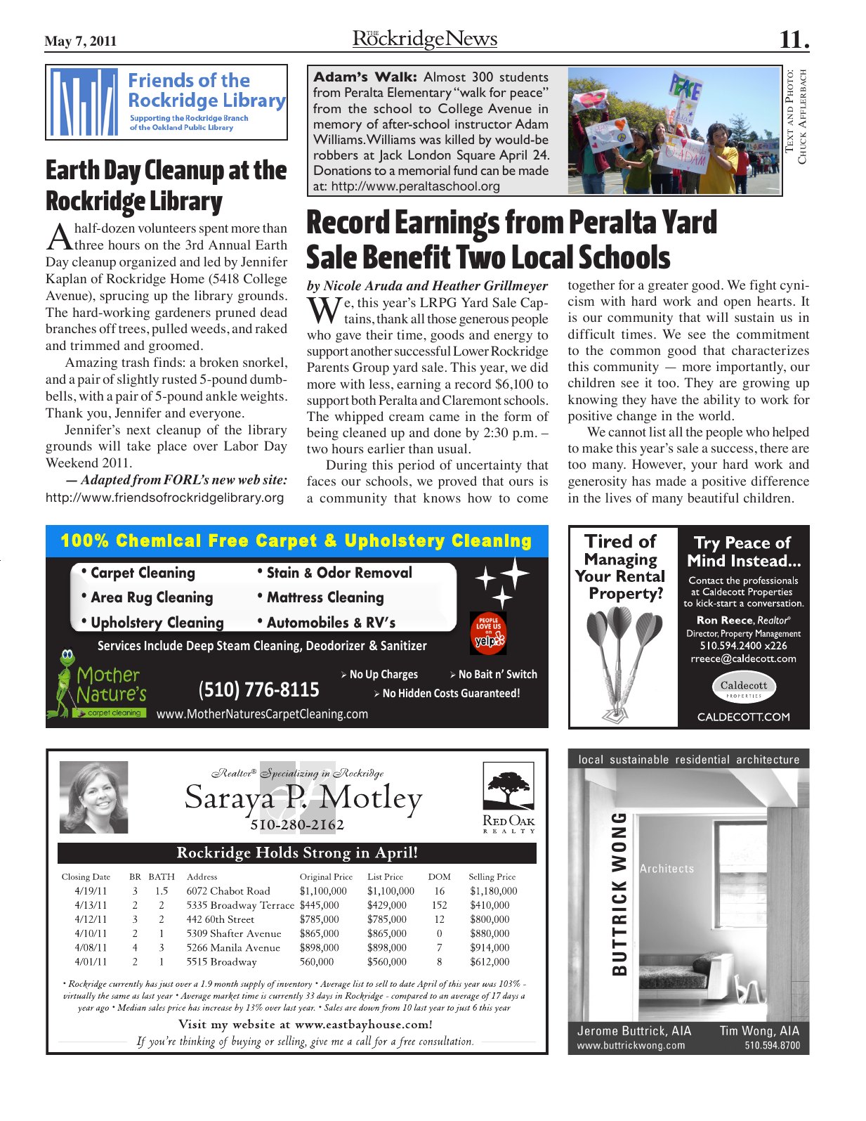Click to zoom in The Rockridge News, May 2011, page 11