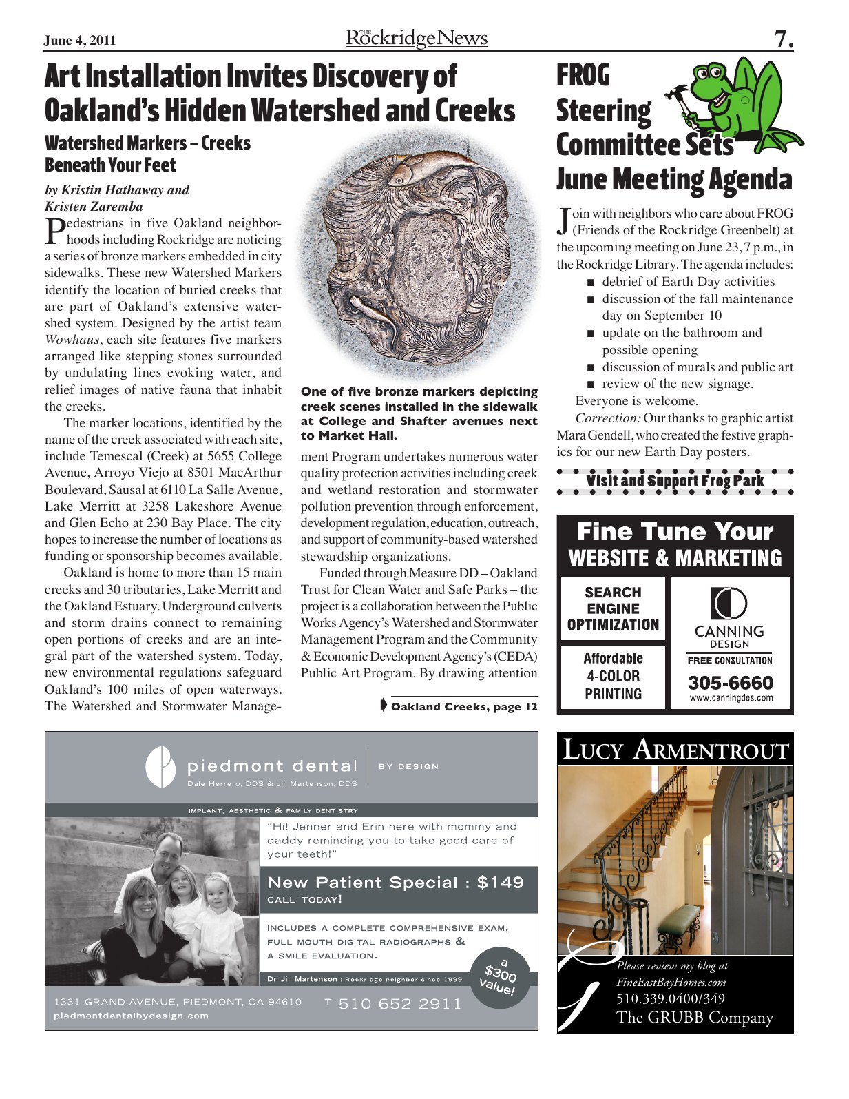 Click to zoom in The Rockridge News, June 2011, page 7