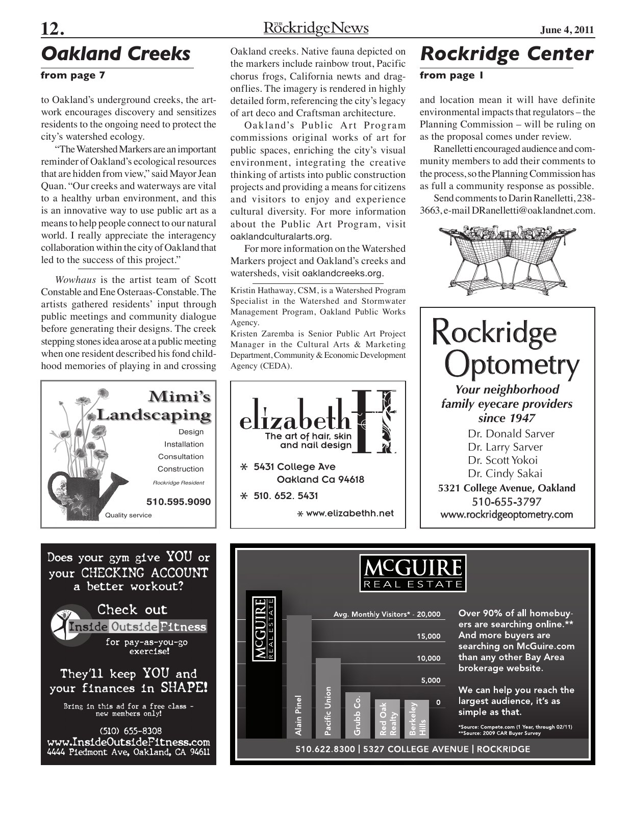 Click to zoom in The Rockridge News, June 2011, page 12