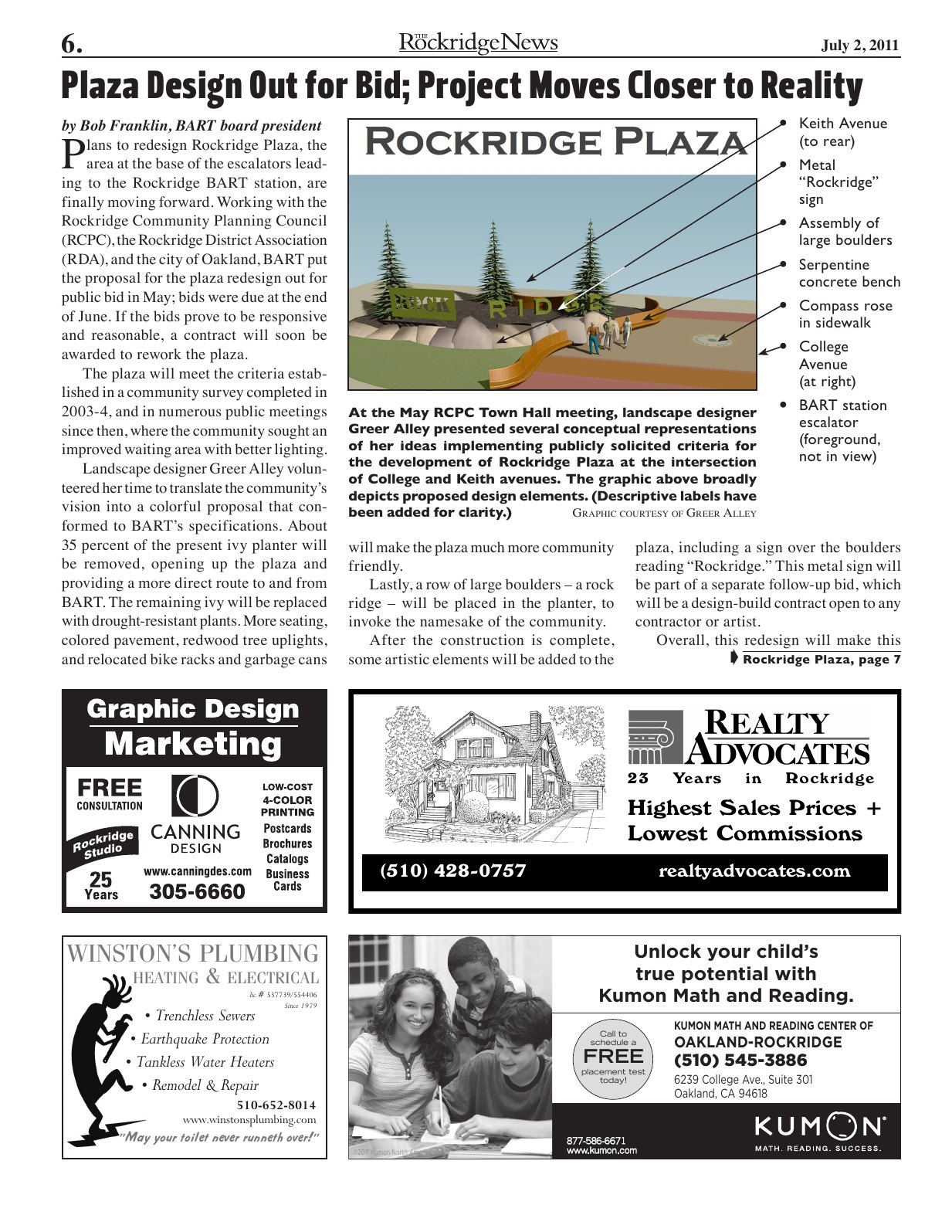 The Rockridge News, July 2011, page 6