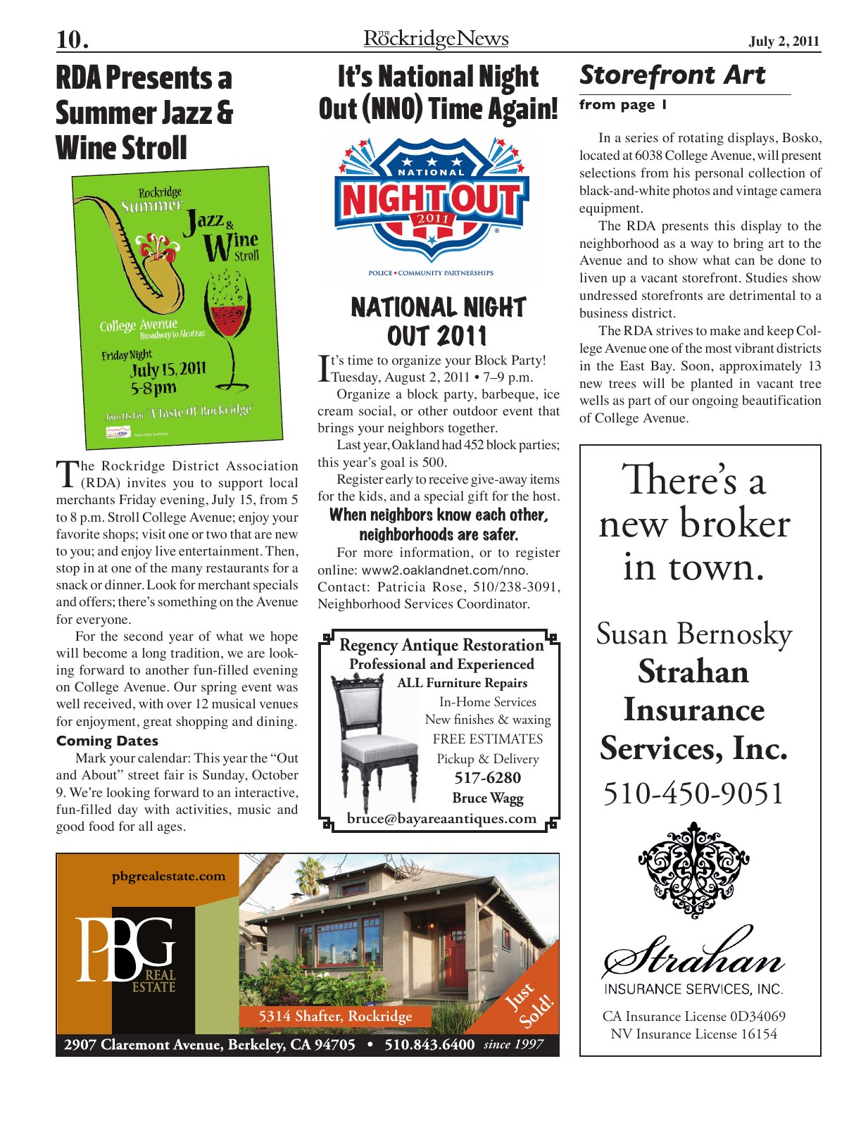 Click to zoom in The Rockridge News, July 2011, page 10