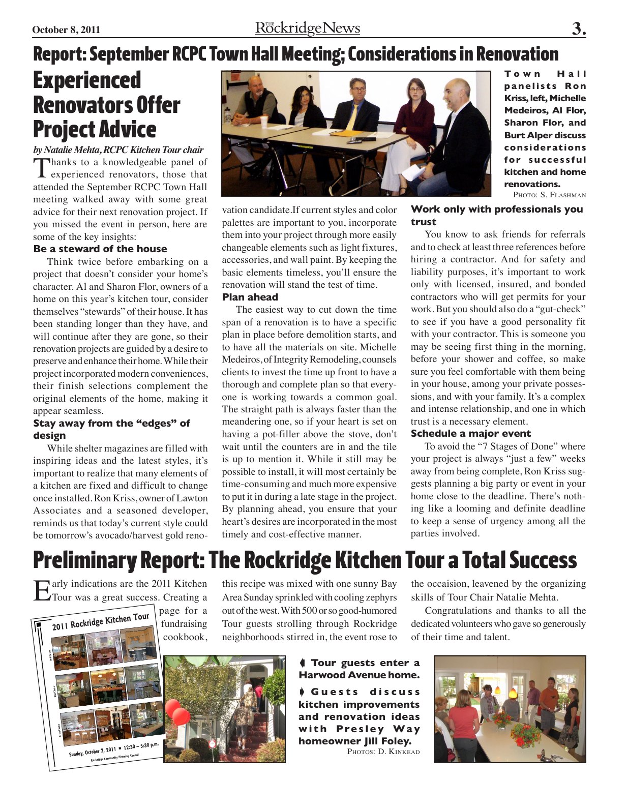 The Rockridge News, October 2011, page 3