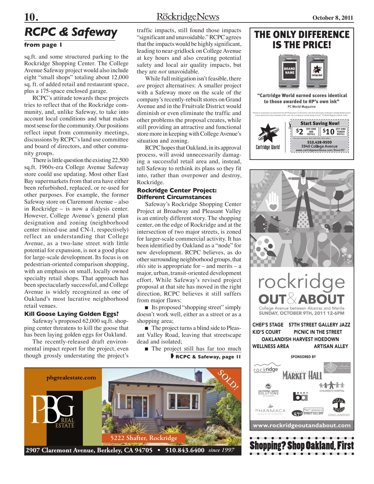 Click to zoom in The Rockridge News, October 2011, page 10
