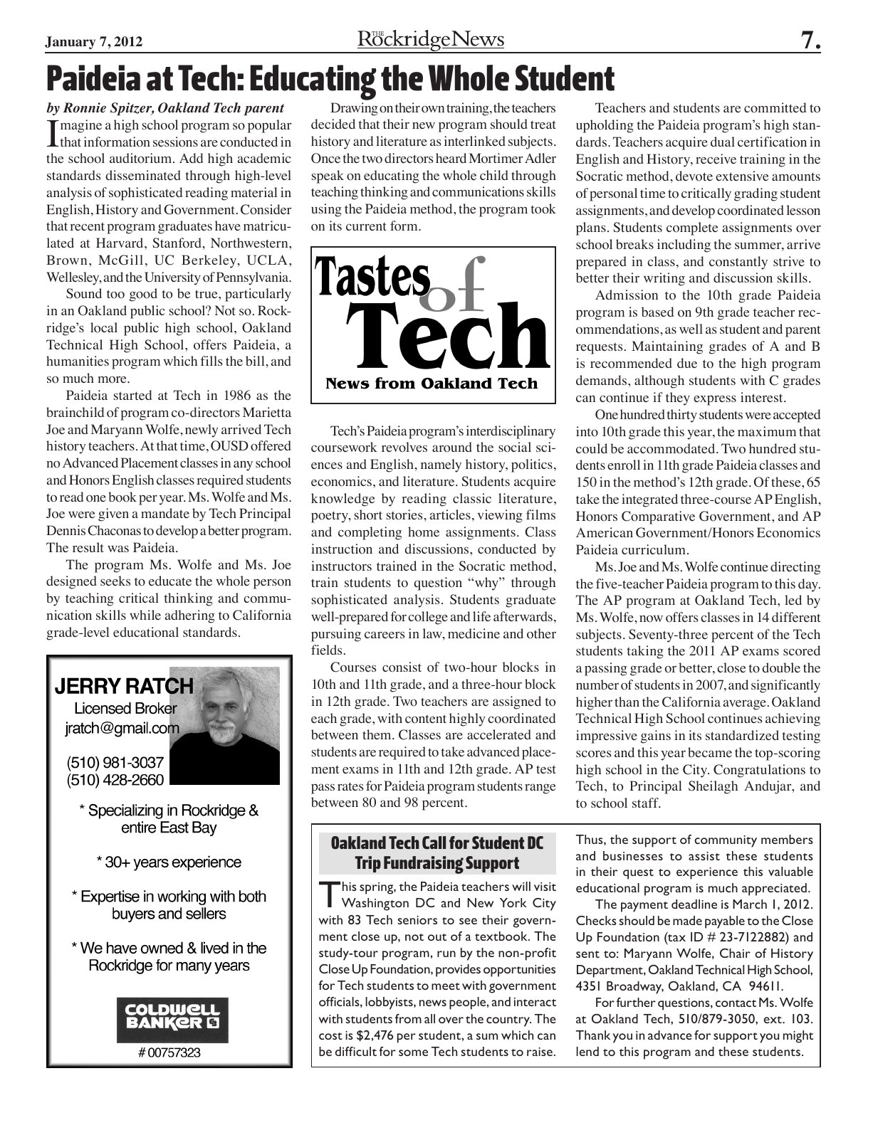 Click to zoom in The Rockridge News, January 2012, page 7