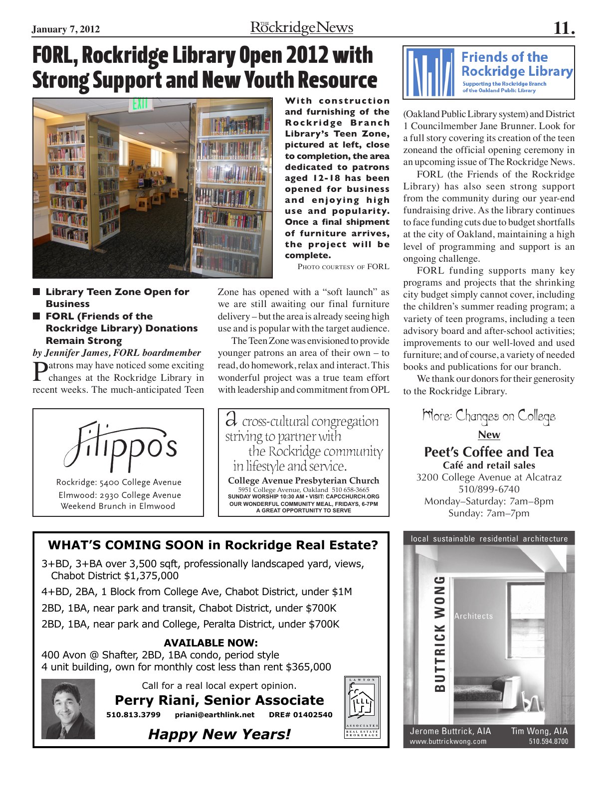 Click to zoom in The Rockridge News, January 2012, page 11