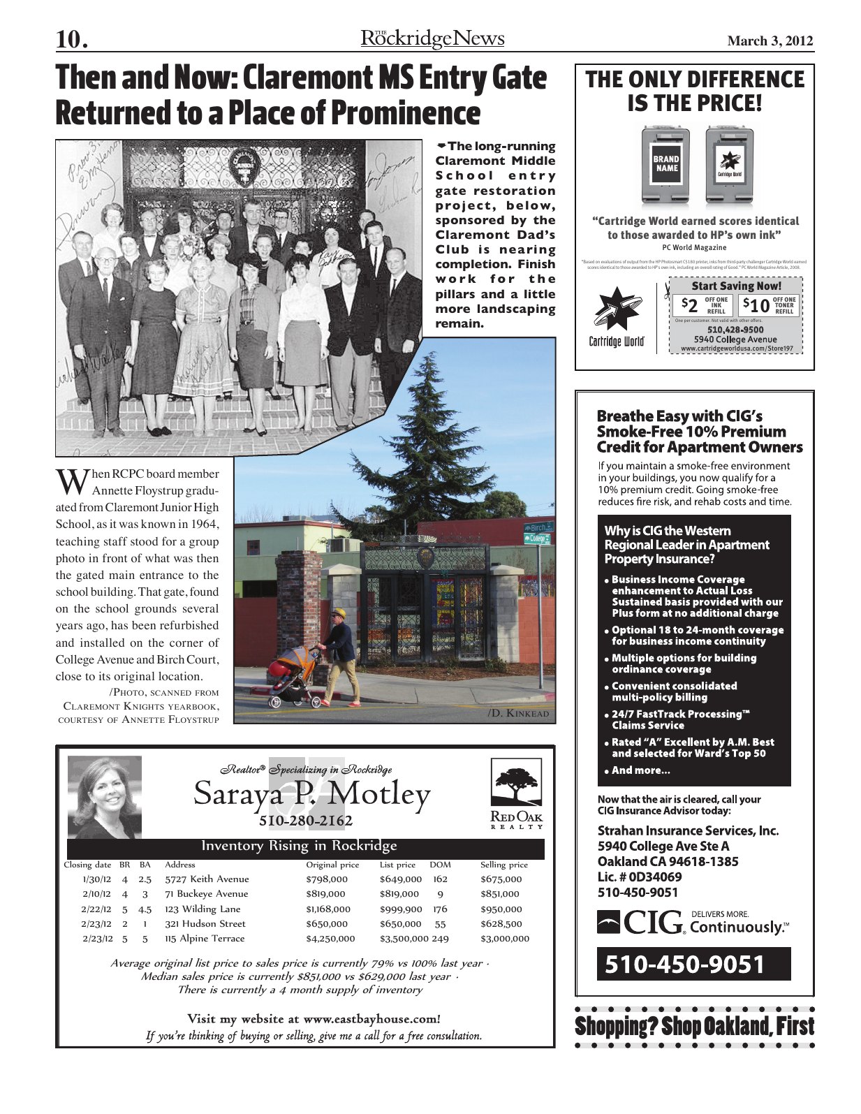 The Rockridge News, March 2012, page 10