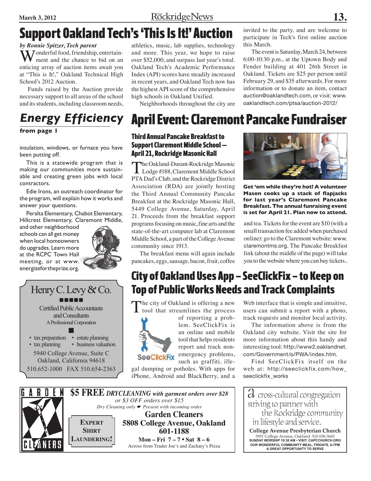 Click to zoom in The Rockridge News, March 2012, page 13