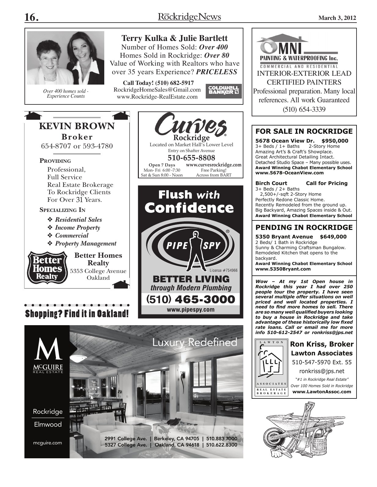 Click to zoom in The Rockridge News, March 2012, page 16