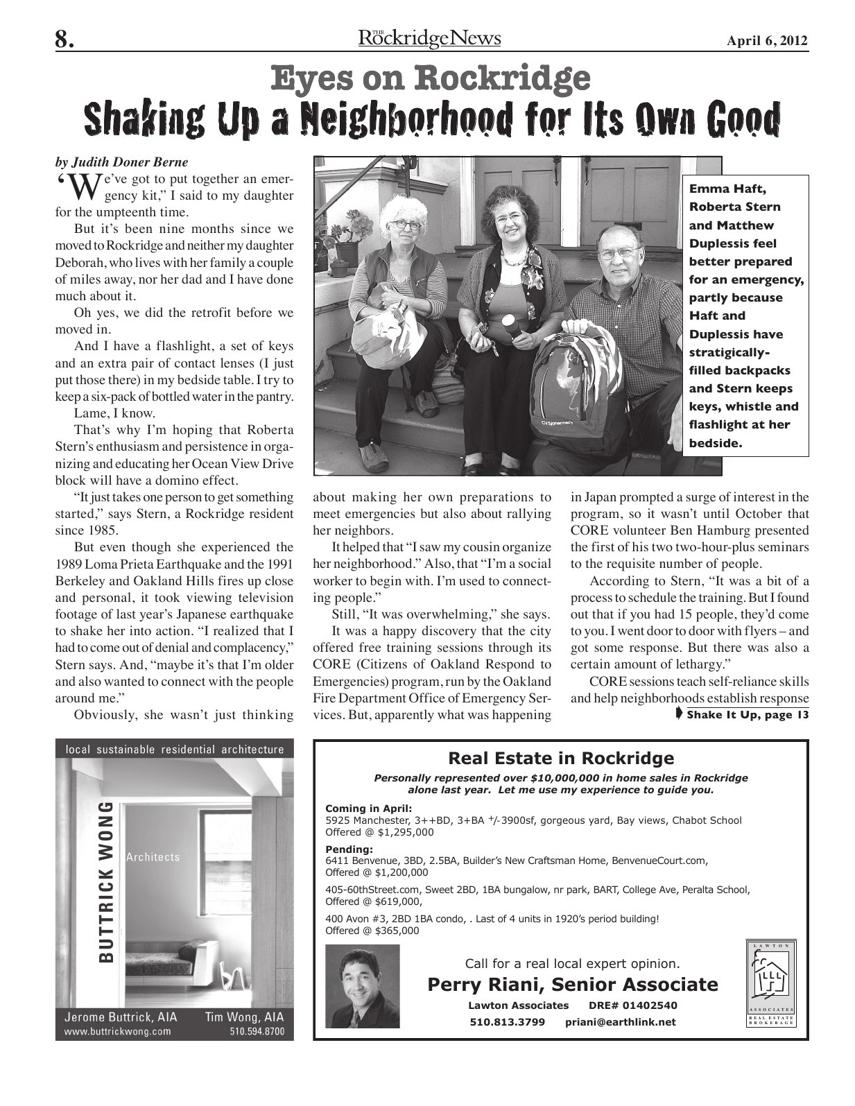 The Rockridge News, April 2012, page 8