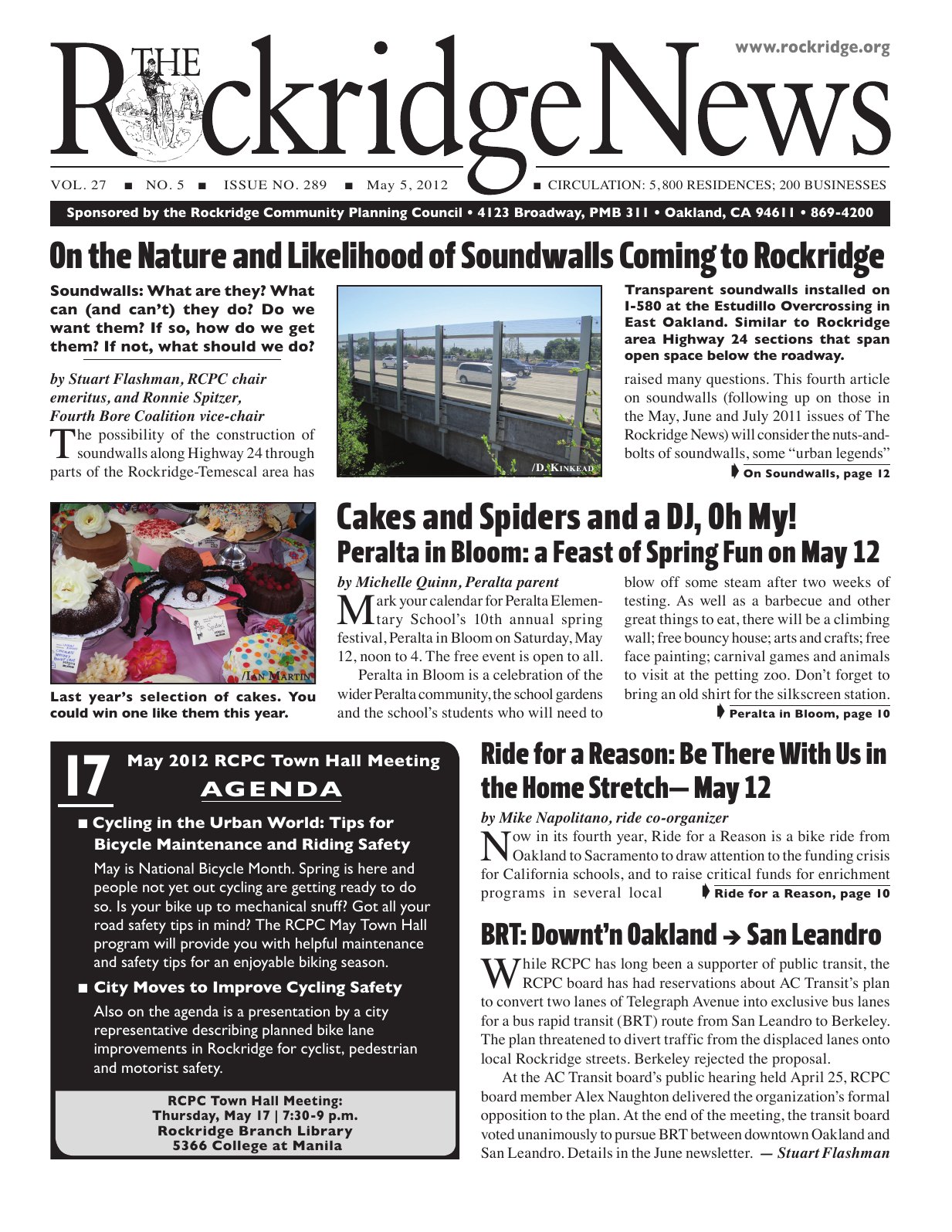 The Rockridge News, May 2012, page 1