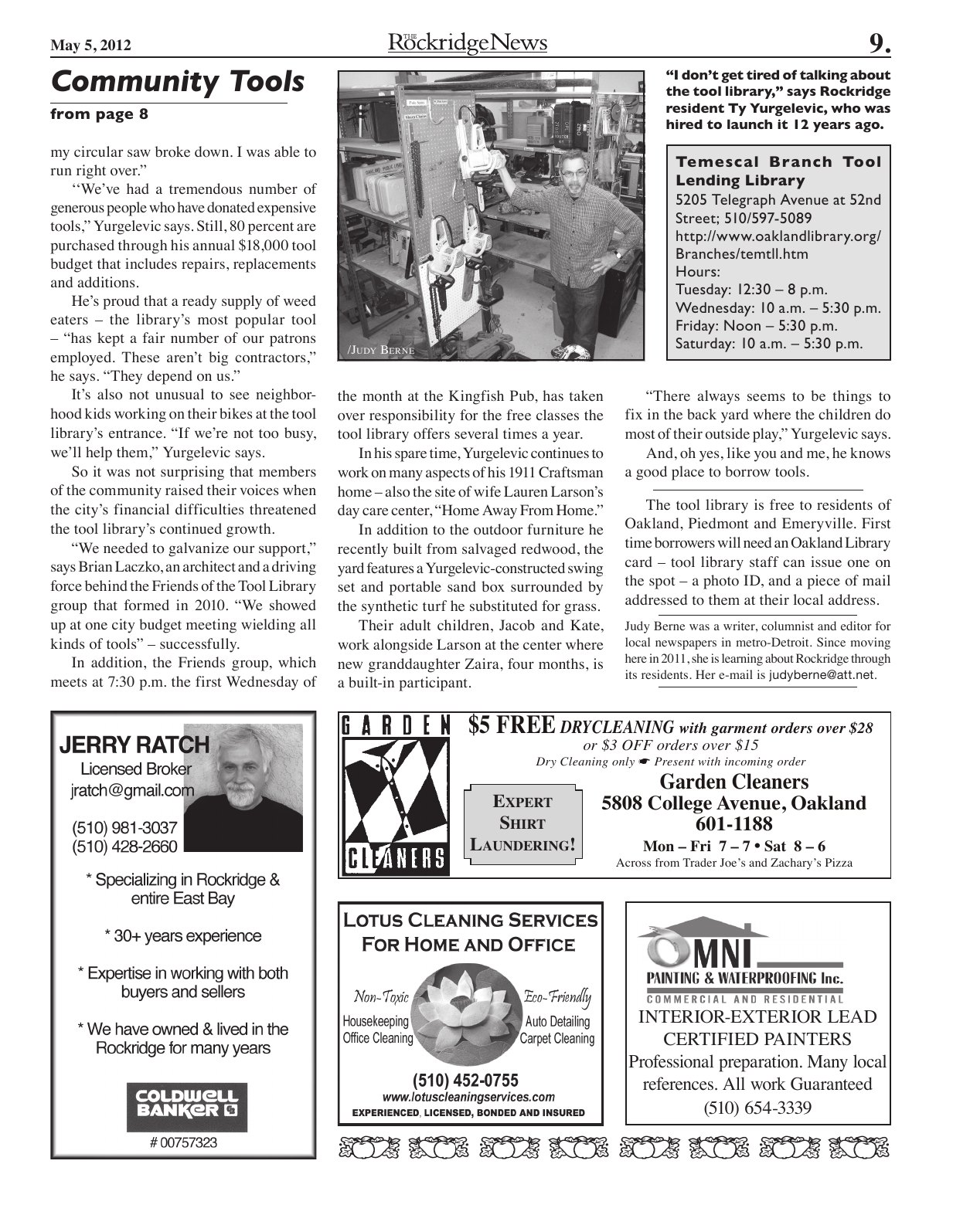 Click to zoom in The Rockridge News, May 2012, page 9