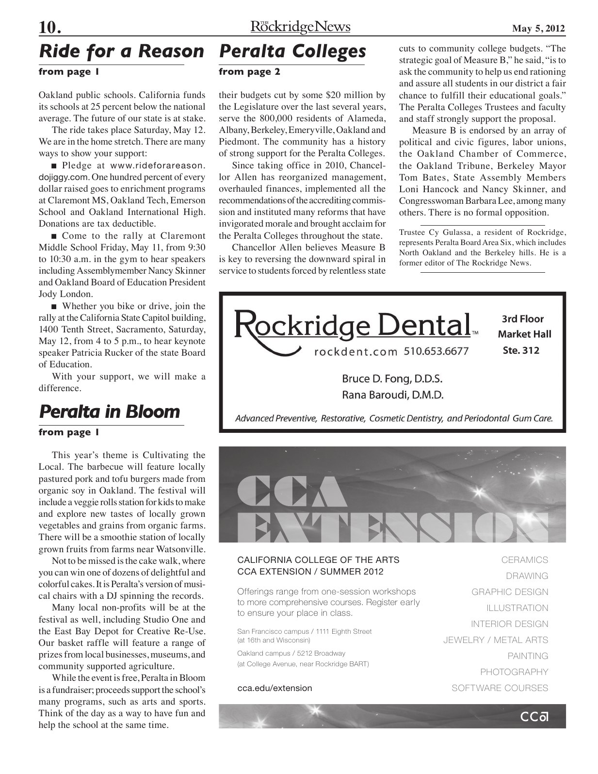 The Rockridge News, May 2012, page 10