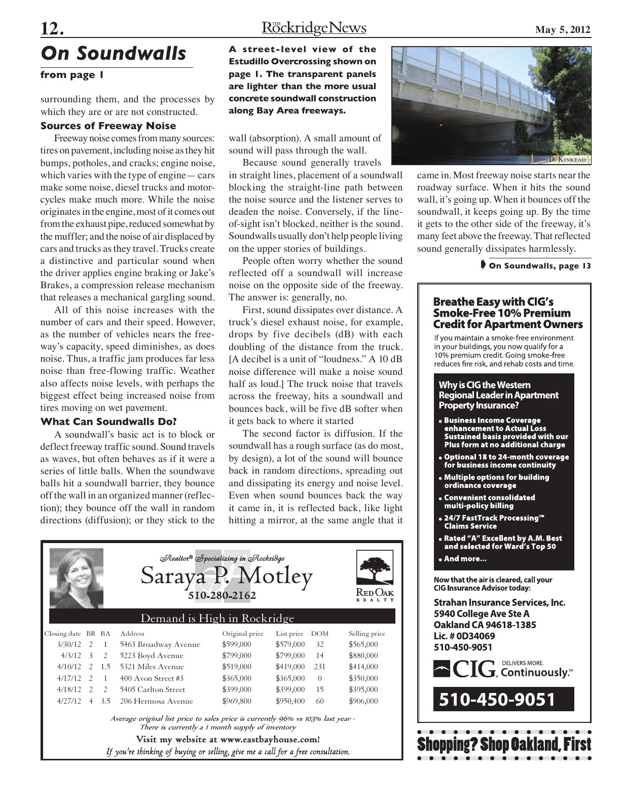 The Rockridge News, May 2012, page 12