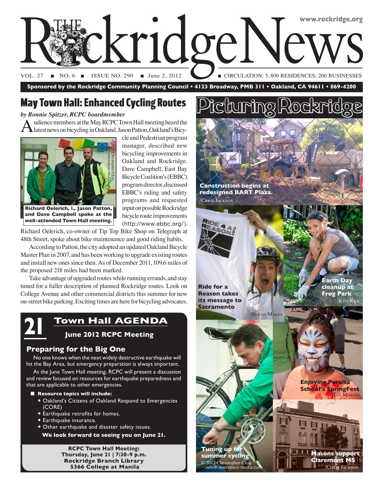 The Rockridge News, June 2012, page 1