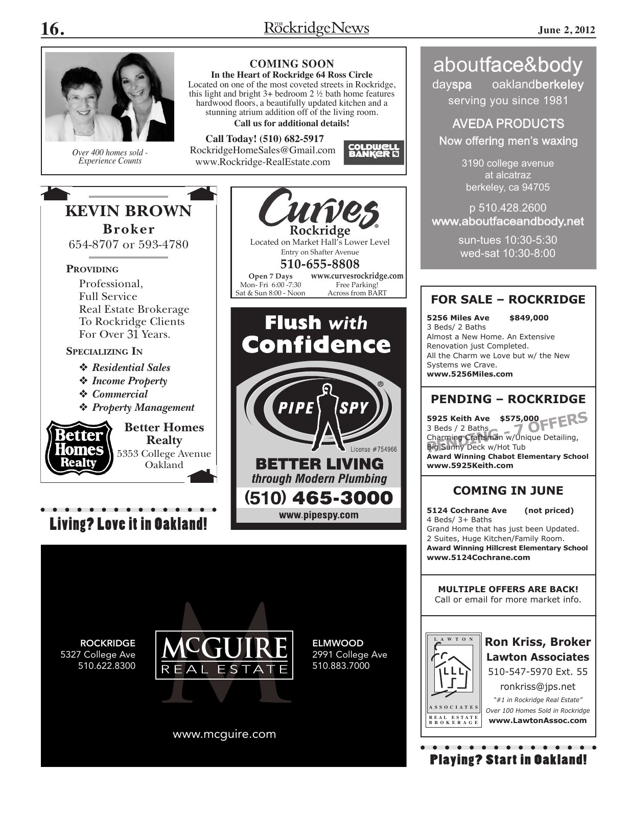 Click to zoom in The Rockridge News, June 2012, page 16