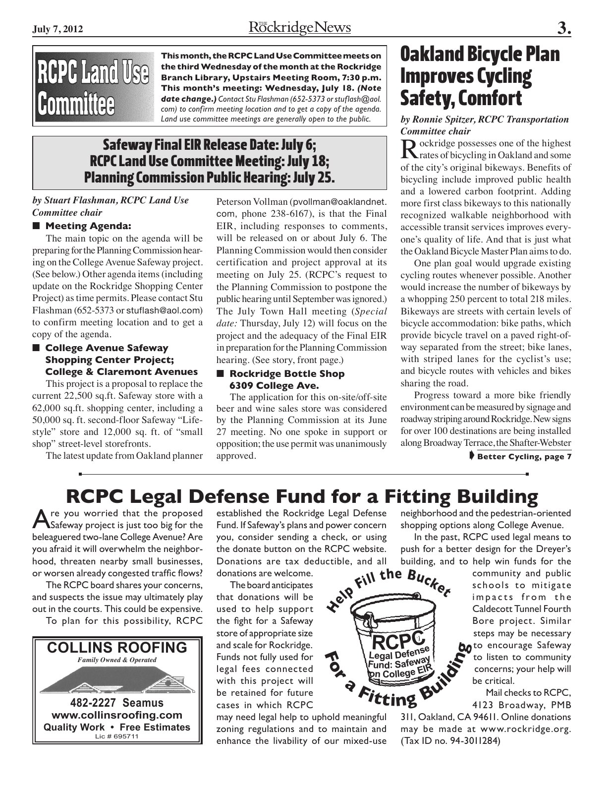 Click to zoom in The Rockridge News, July 2012, page 3