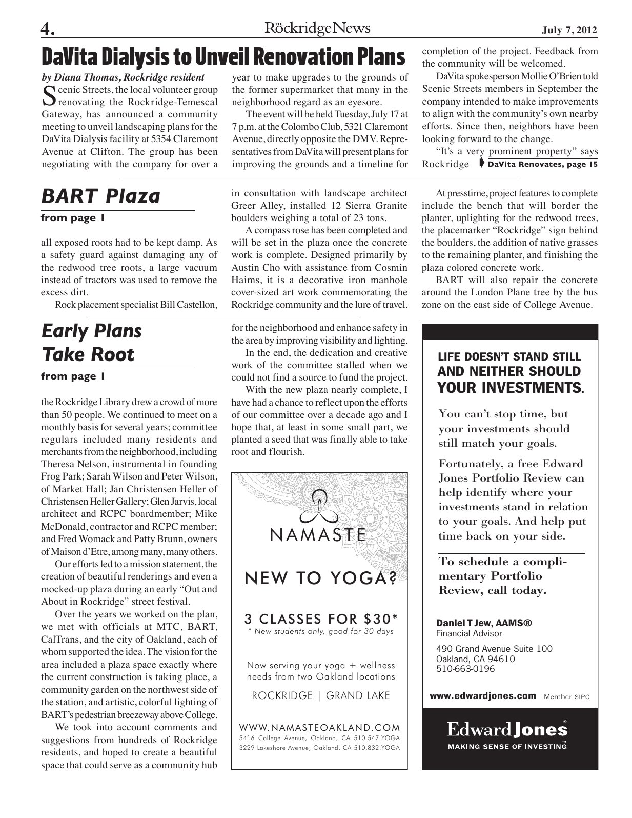 Click to zoom in The Rockridge News, July 2012, page 4