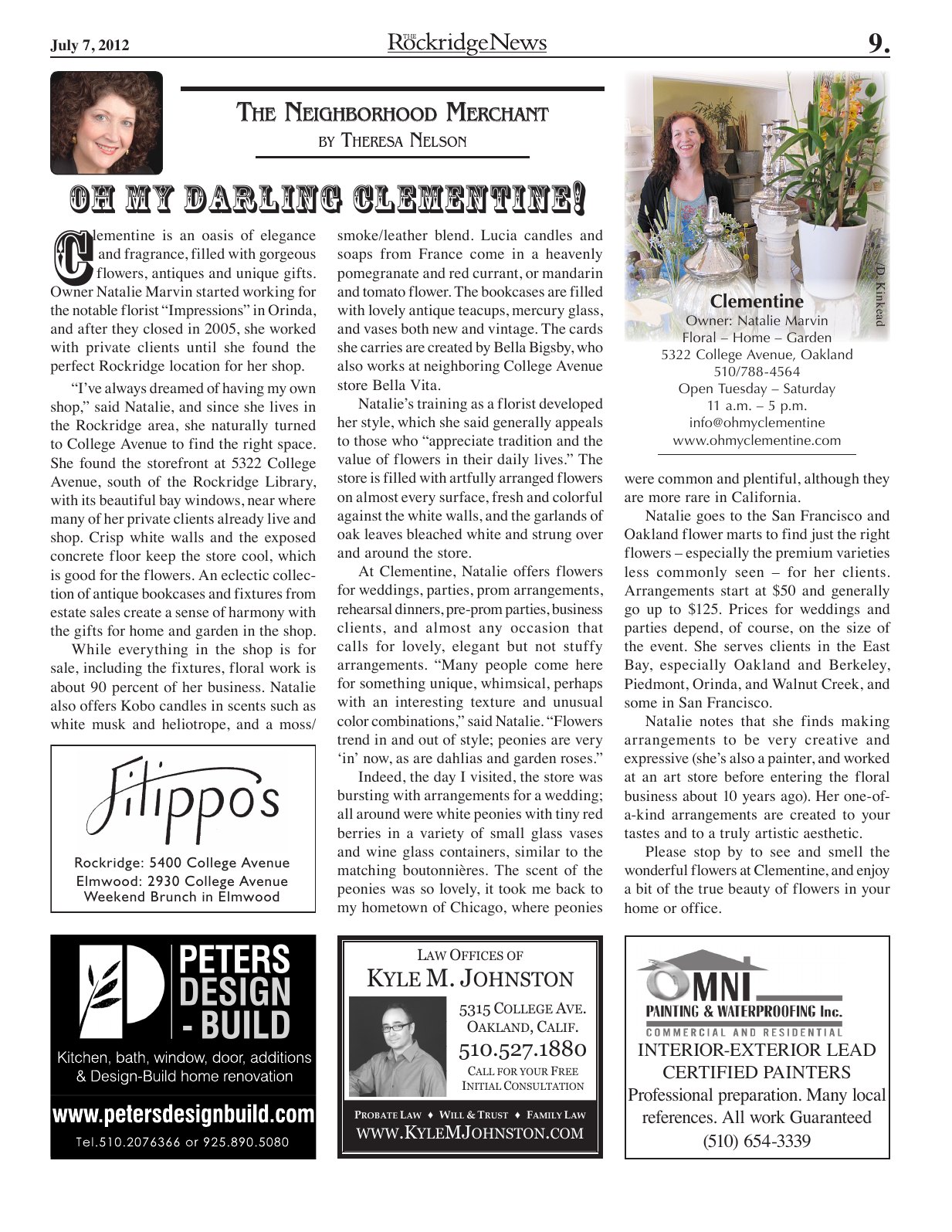 Click to zoom in The Rockridge News, July 2012, page 9