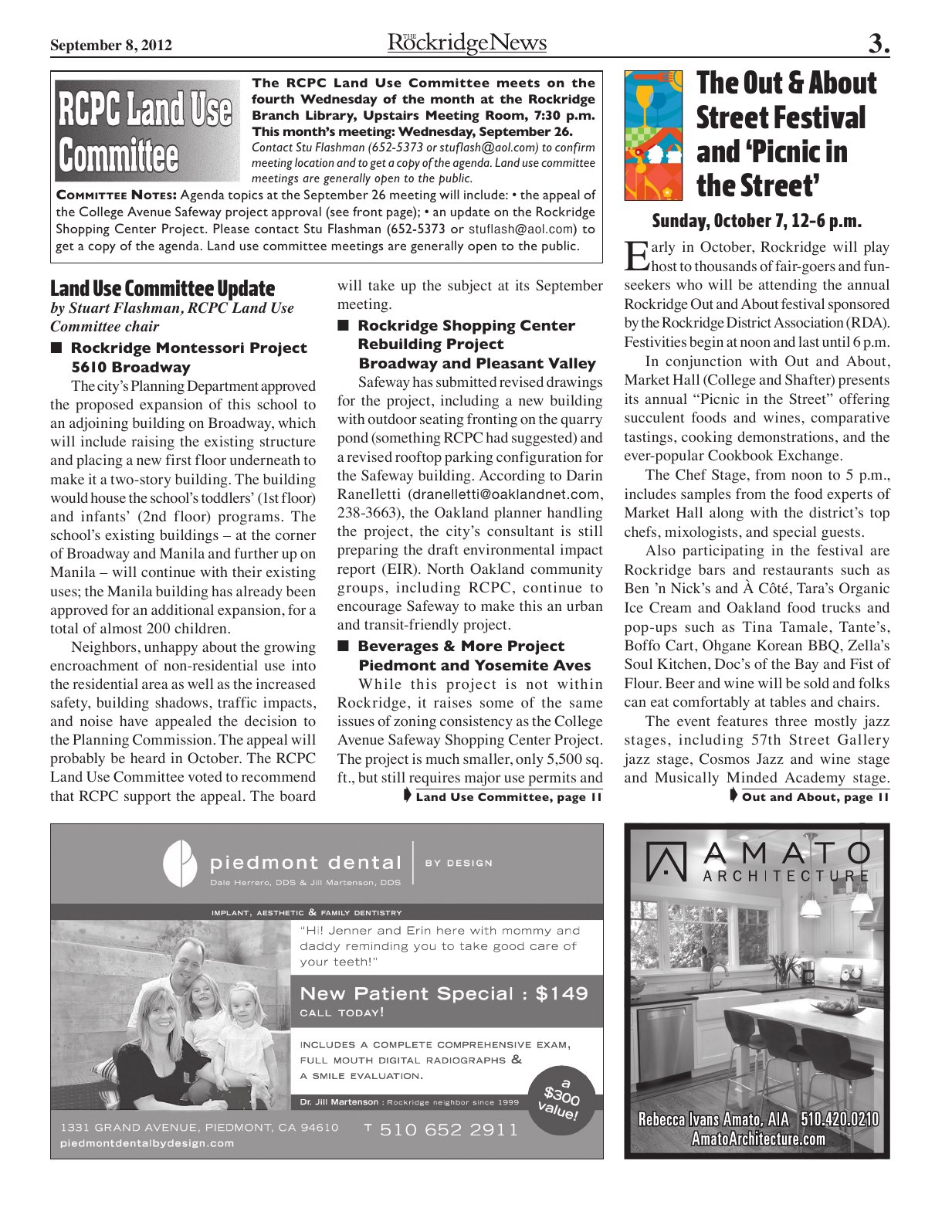 Click to zoom in The Rockridge News, September 2012, page 3