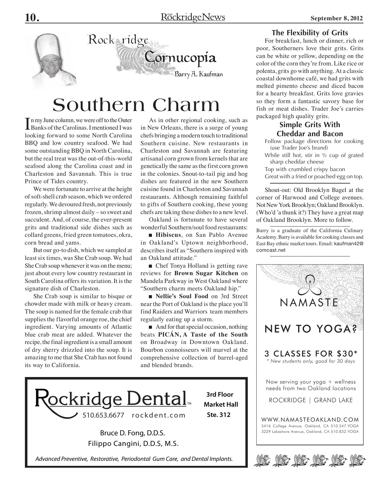 Click to zoom in The Rockridge News, September 2012, page 10