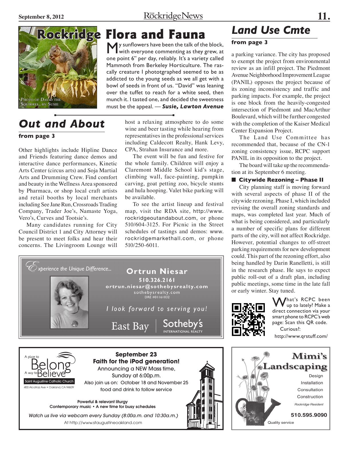Click to zoom in The Rockridge News, September 2012, page 11