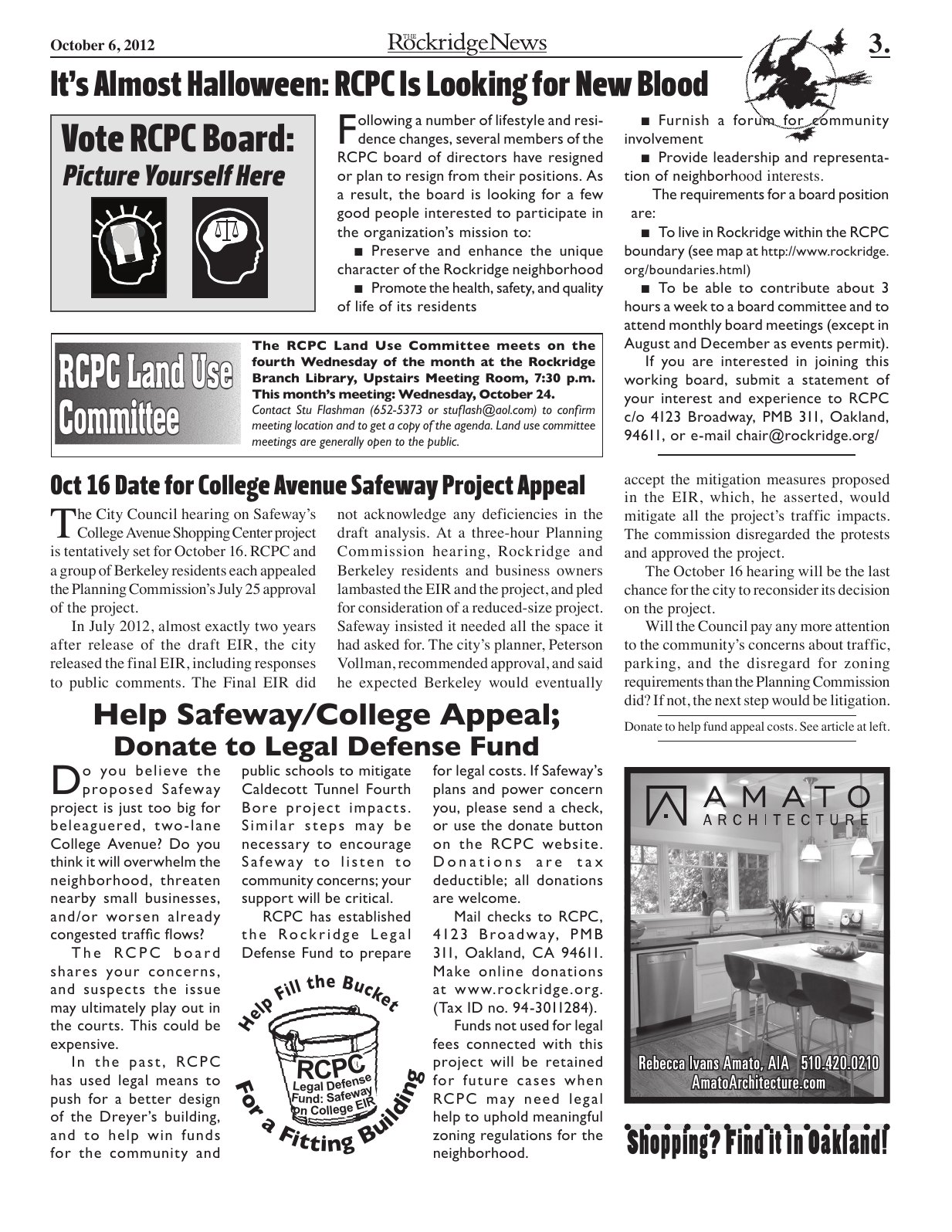 Click to zoom in The Rockridge News, October 2012, page 3