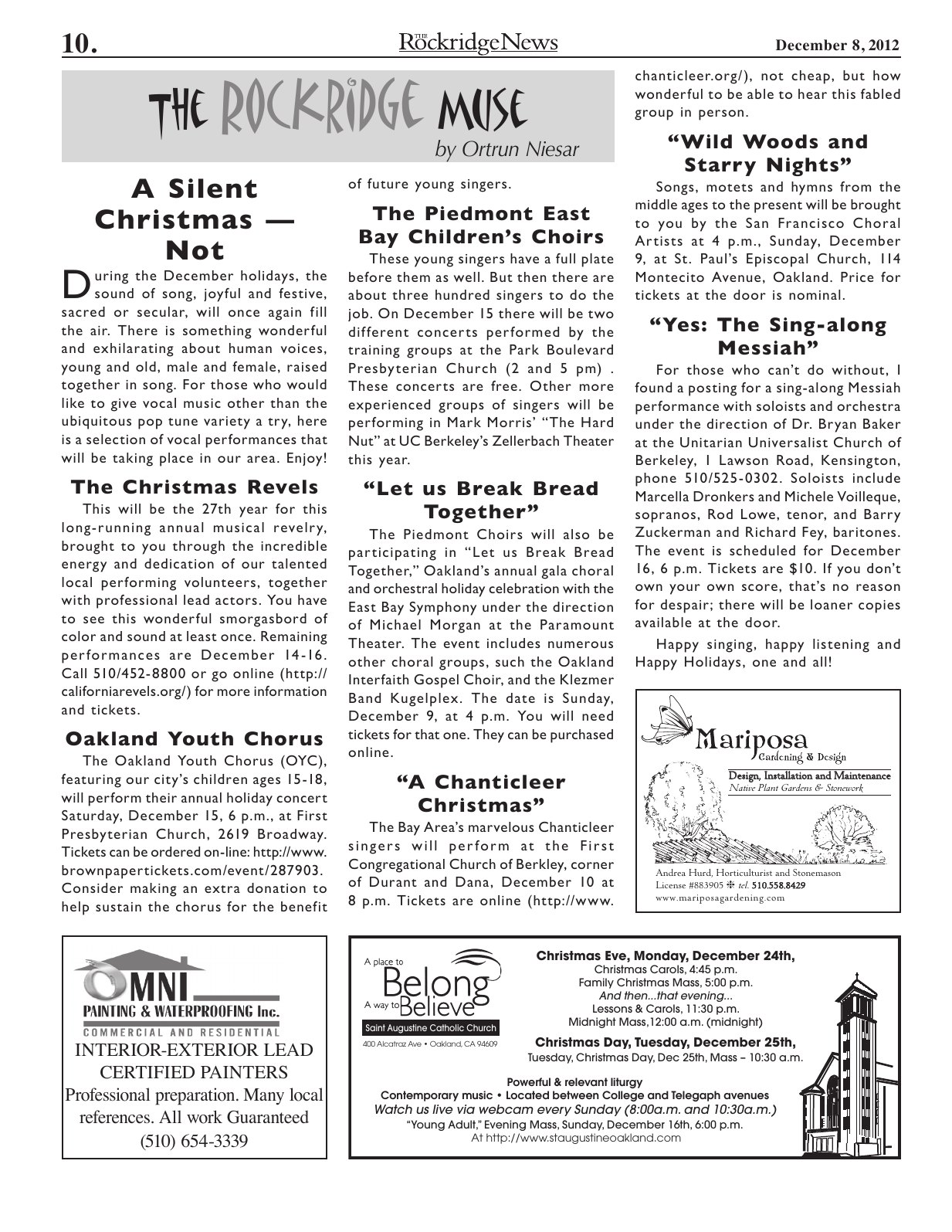 The Rockridge News, December 2012, page 10