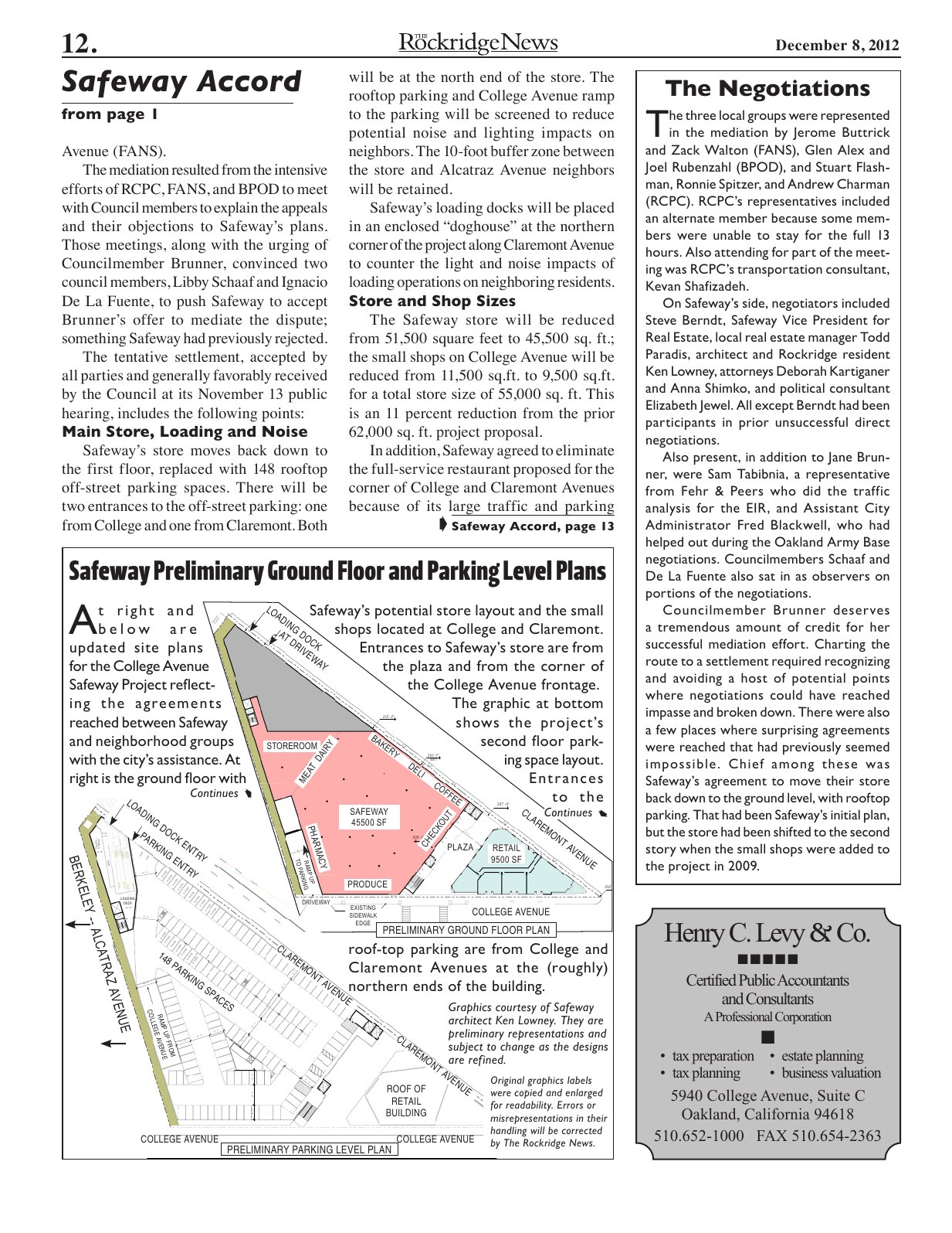 Click to zoom in The Rockridge News, December 2012, page 12