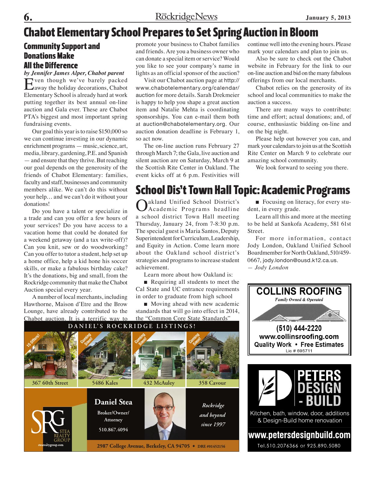 Click to zoom in The Rockridge News, January 2013, page 6