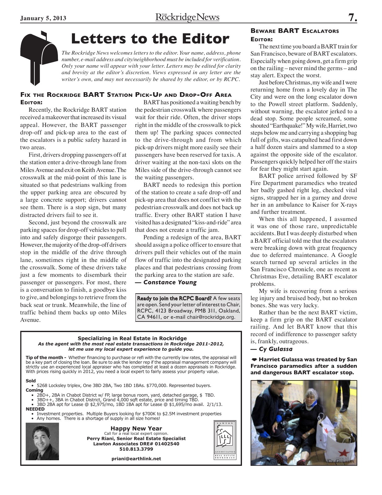 Click to zoom in The Rockridge News, January 2013, page 7