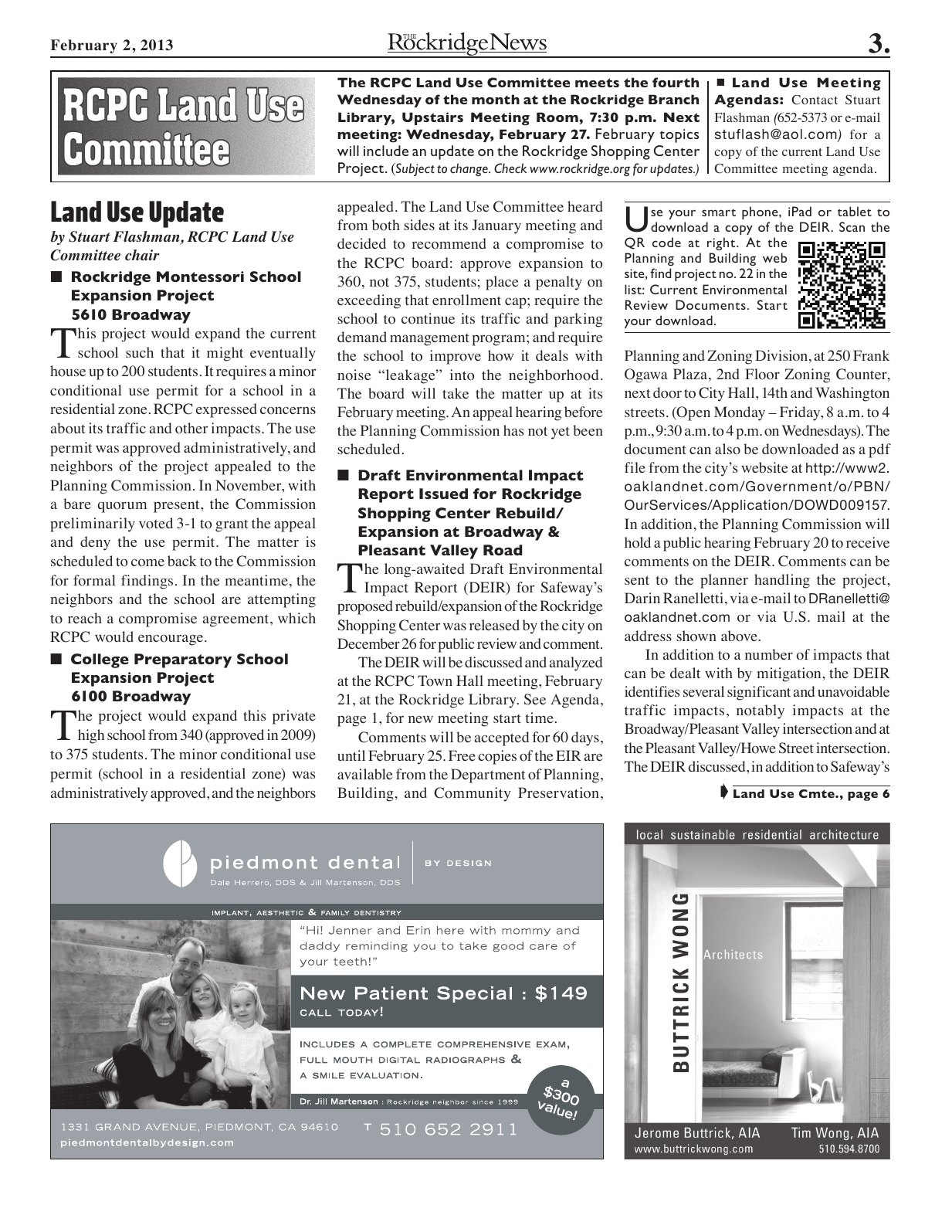 The Rockridge News, February 2013, page 3