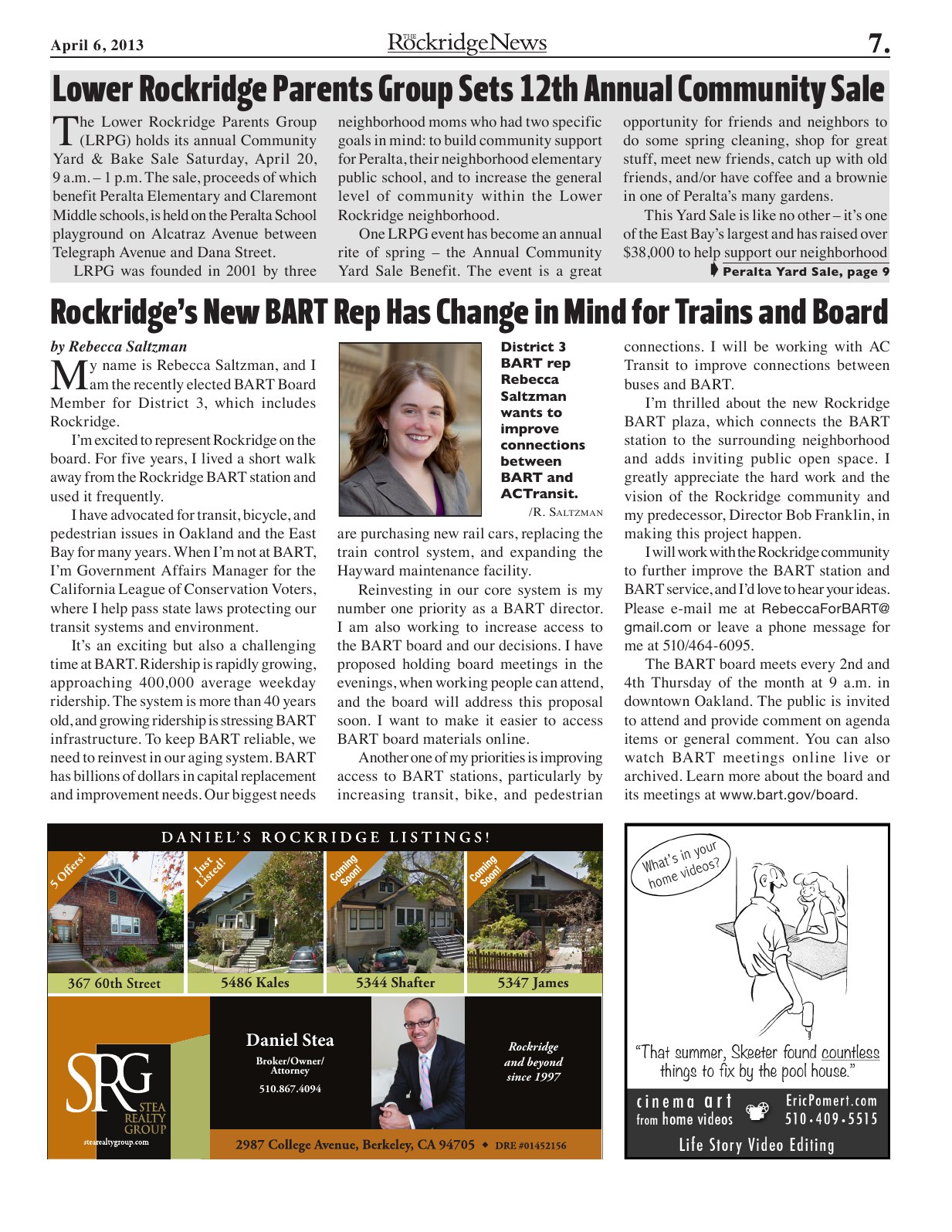 Click to zoom in The Rockridge News, April 2013, page 7