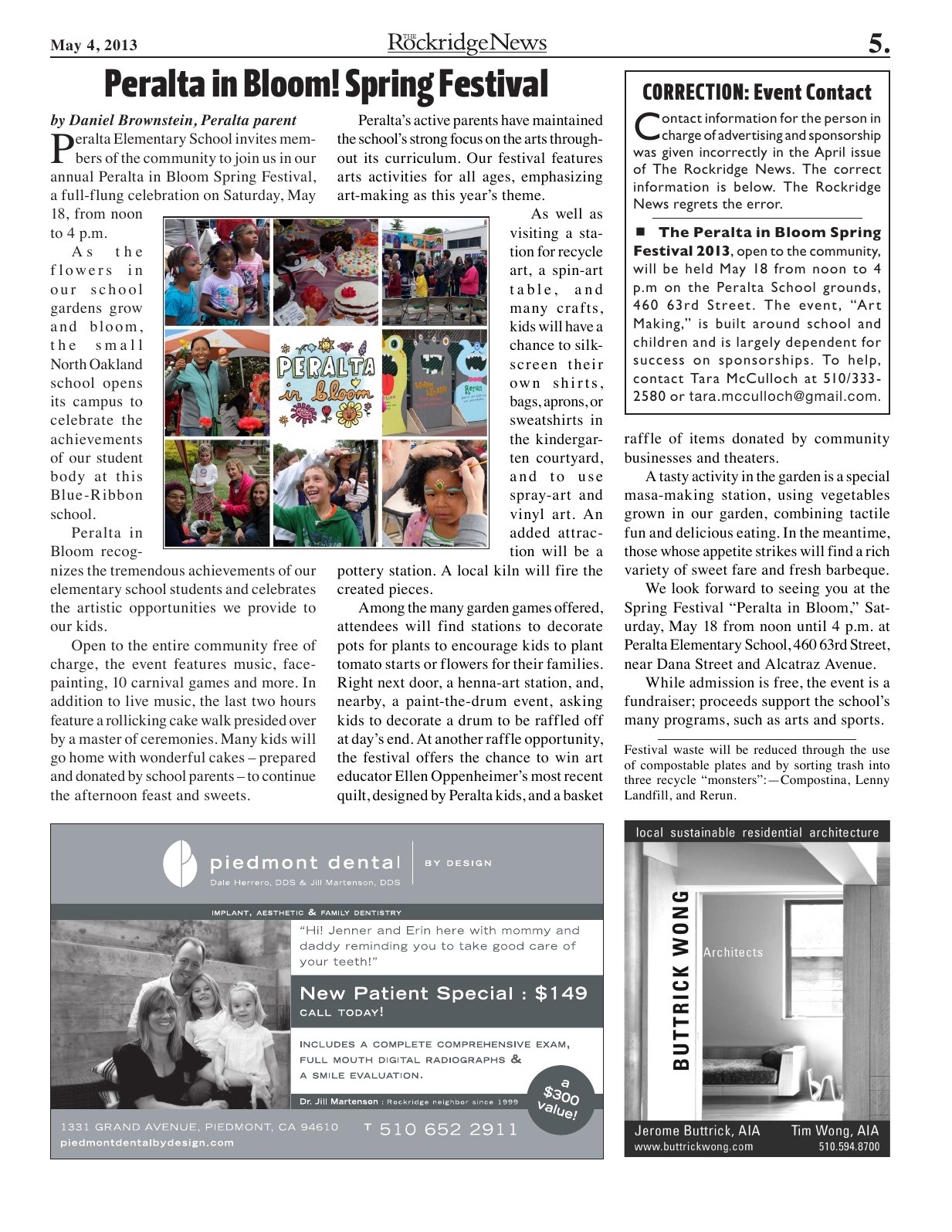 Click to zoom in The Rockridge News, May 2013, page 5